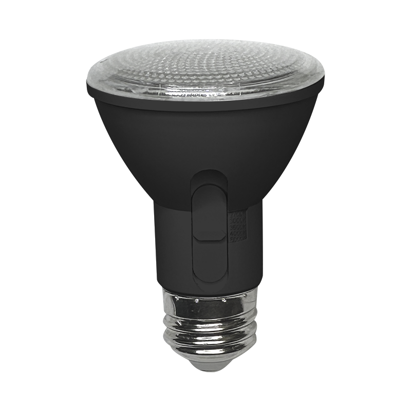 Ampoule Turolight PAR20 - modèle HD-PAR20/I90/7W/5CCT/WFL40/D/BK - référence 1781003