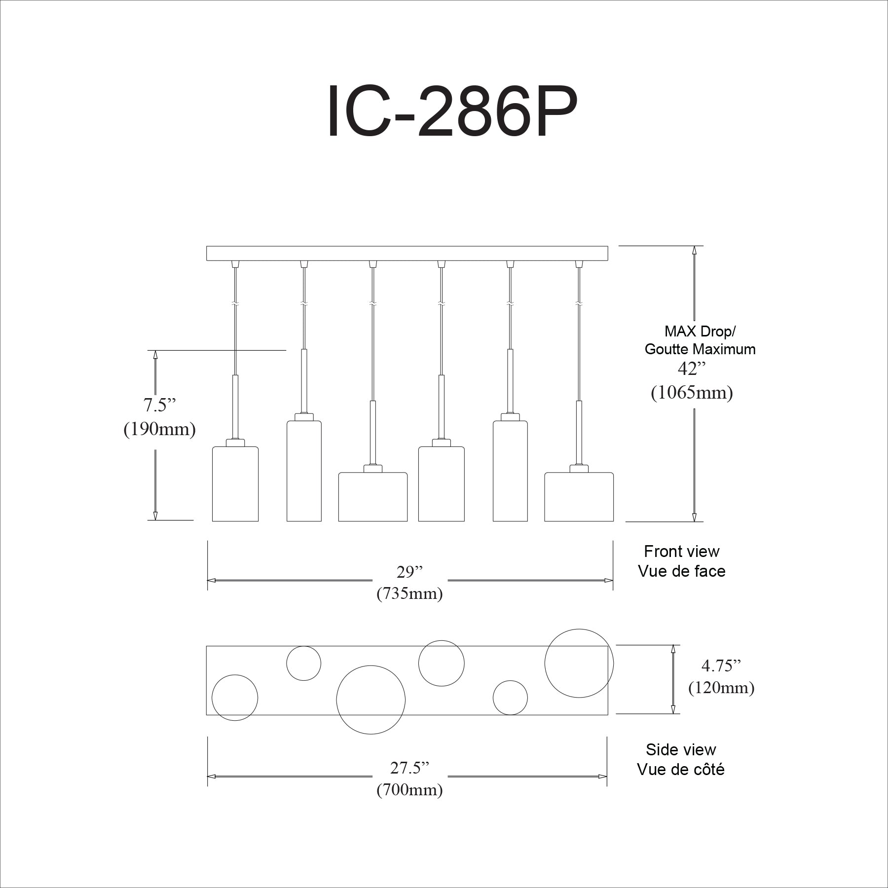 Luminaire suspendu | INDUSTRIAL CHIC — 29 po