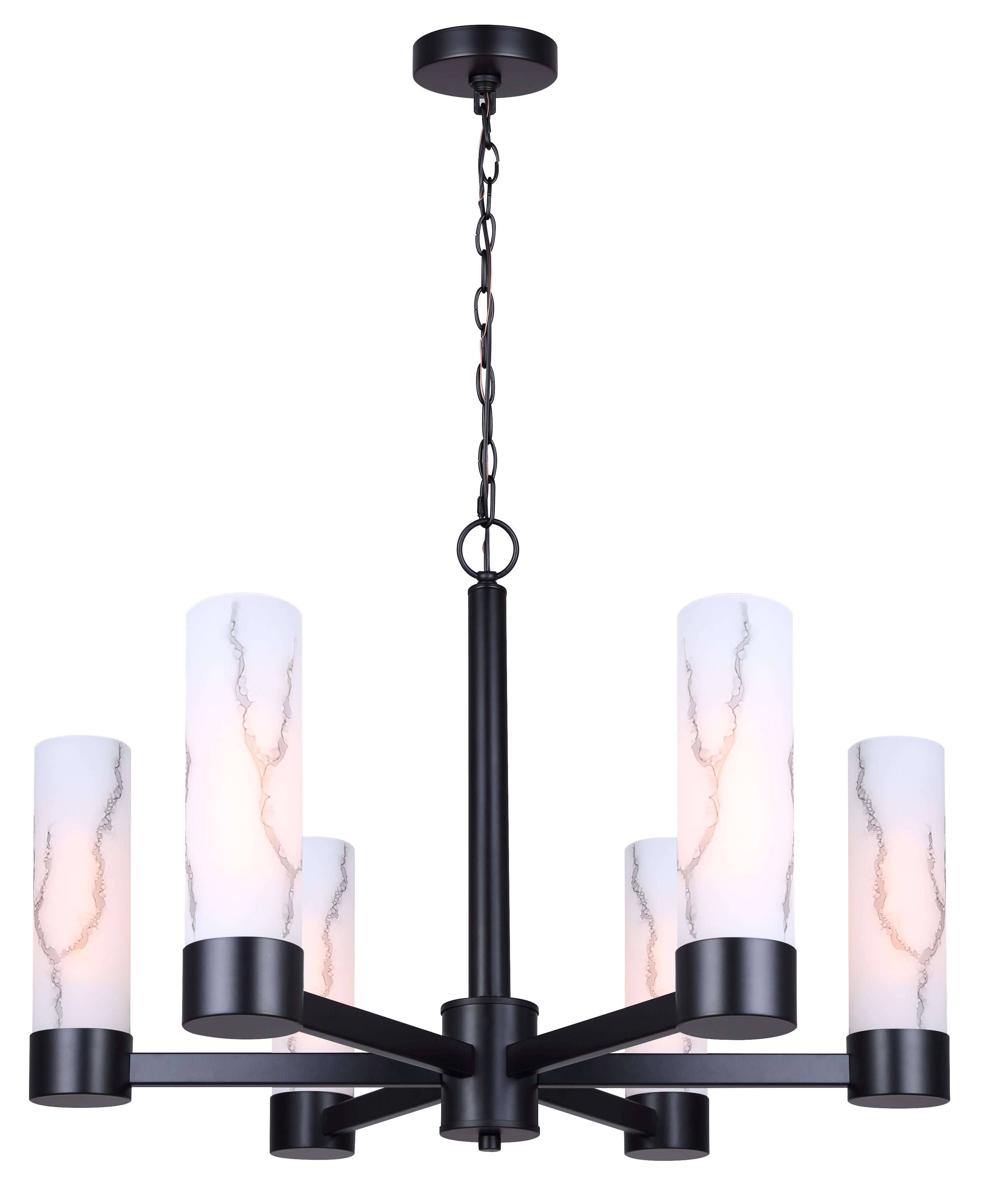 KRISTELLA Chandelier Noir - ICH1153A06BK | CANARM
