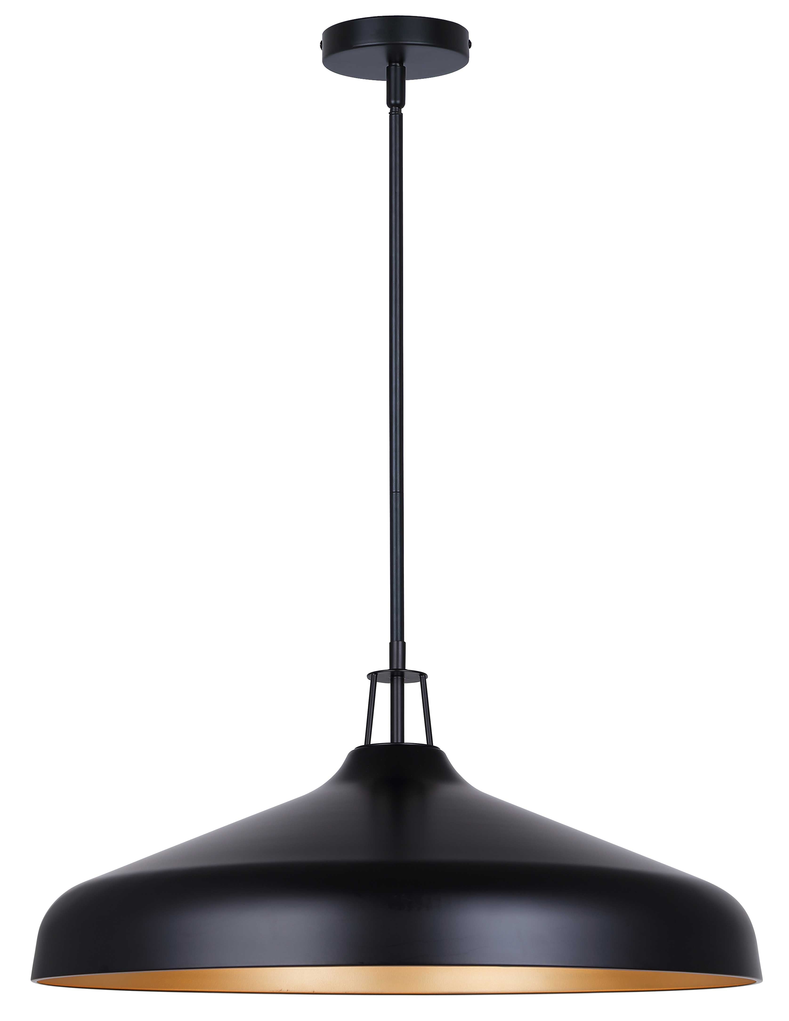 Luminaire suspendu Noir mat et or peint | HOLLAND