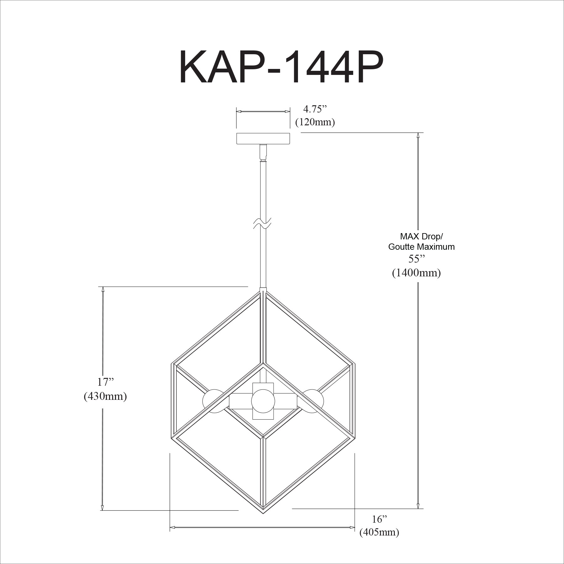 Luminaire suspendu | KAPPA — 14 po