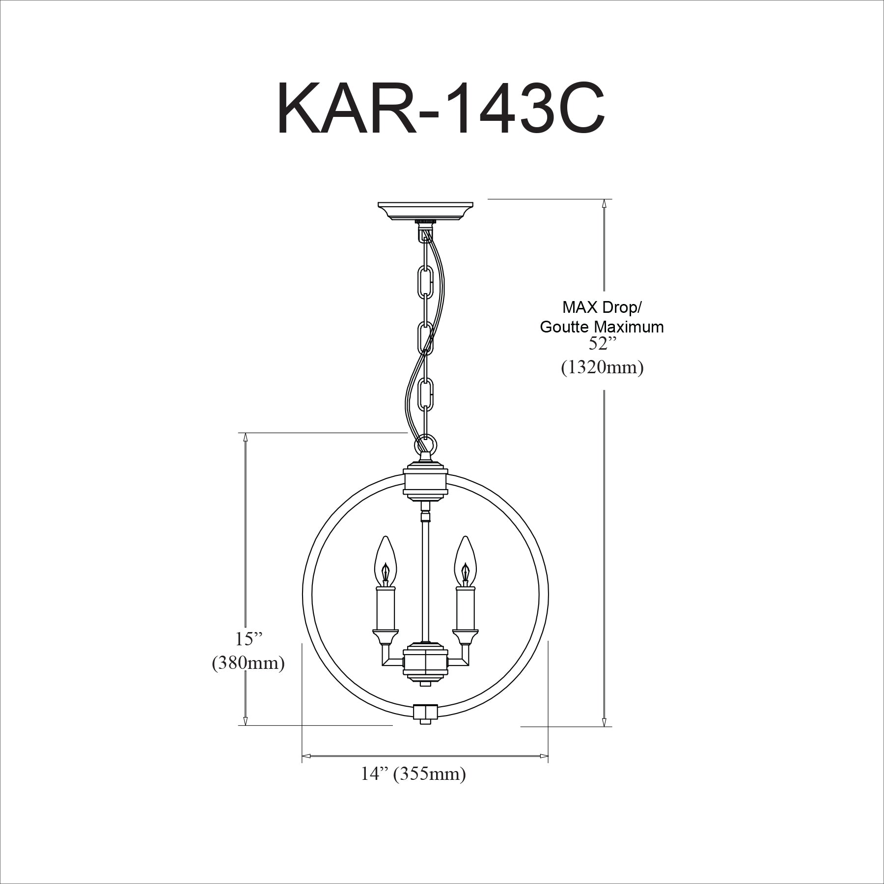 Luminaire suspendu Chrome poli | KARLAND