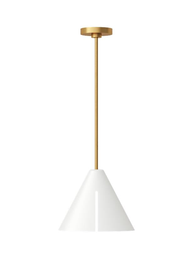 CAMBRE Suspension simple Blanc, Or DEL INTÉGRÉ - KP1131MWTBBS-L1 | GENERATION-LIGHTING