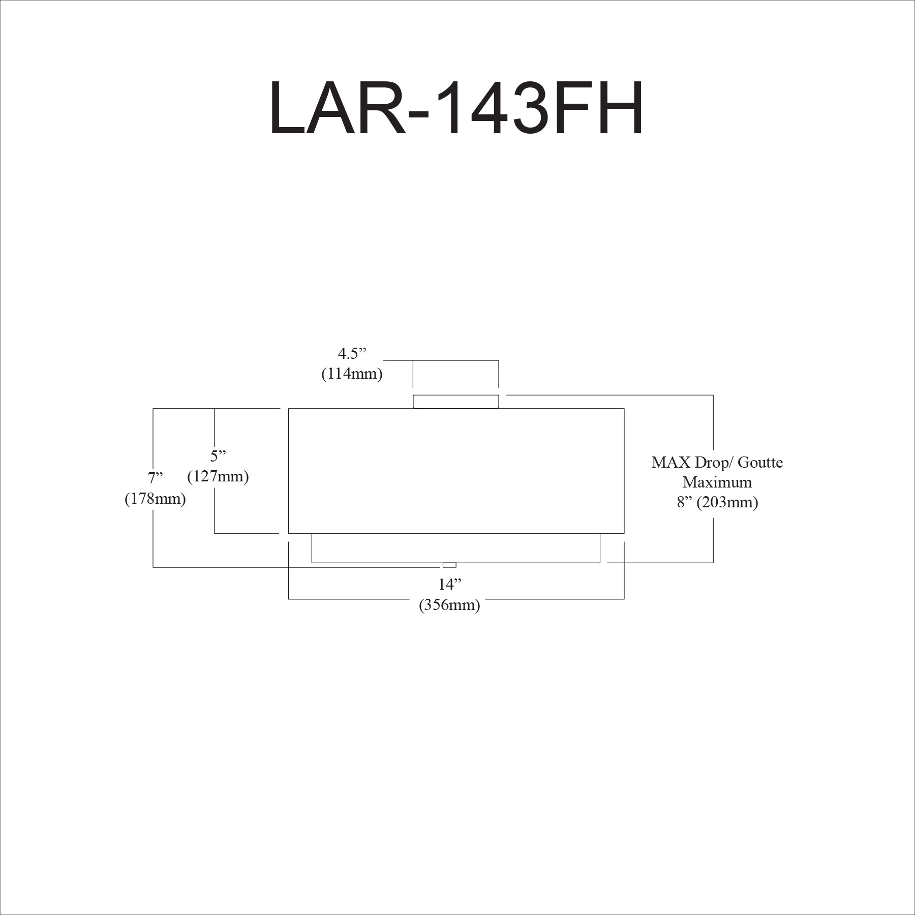 Plafonnier Blanc | LARKIN — 14 po