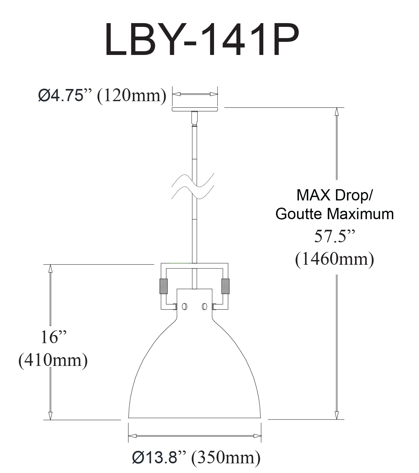 Luminaire suspendu | LIBERTY — 14 po