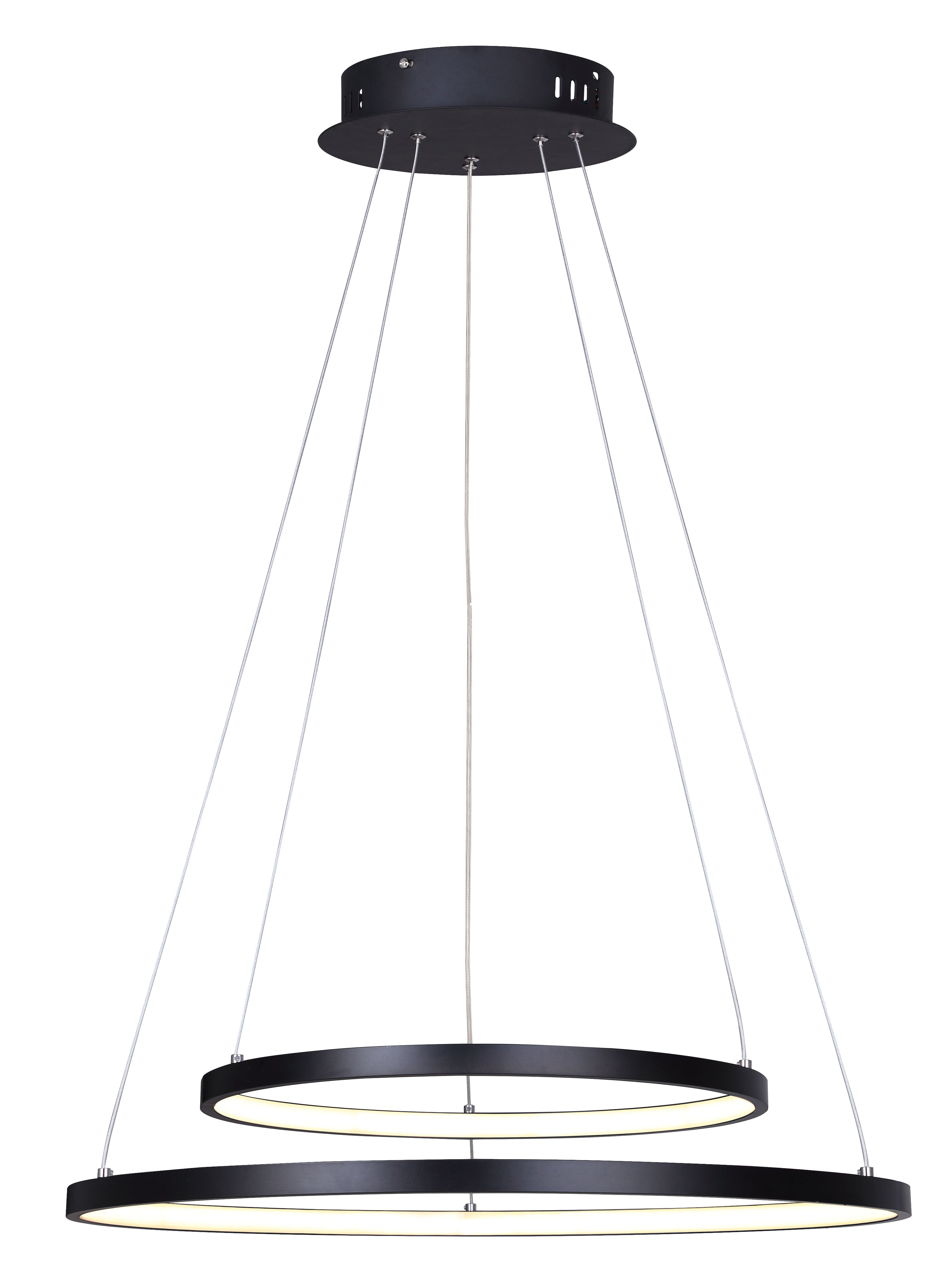 LEXIE Suspension Noir DEL INTÉGRÉ - LCH128A24BK | CANARM