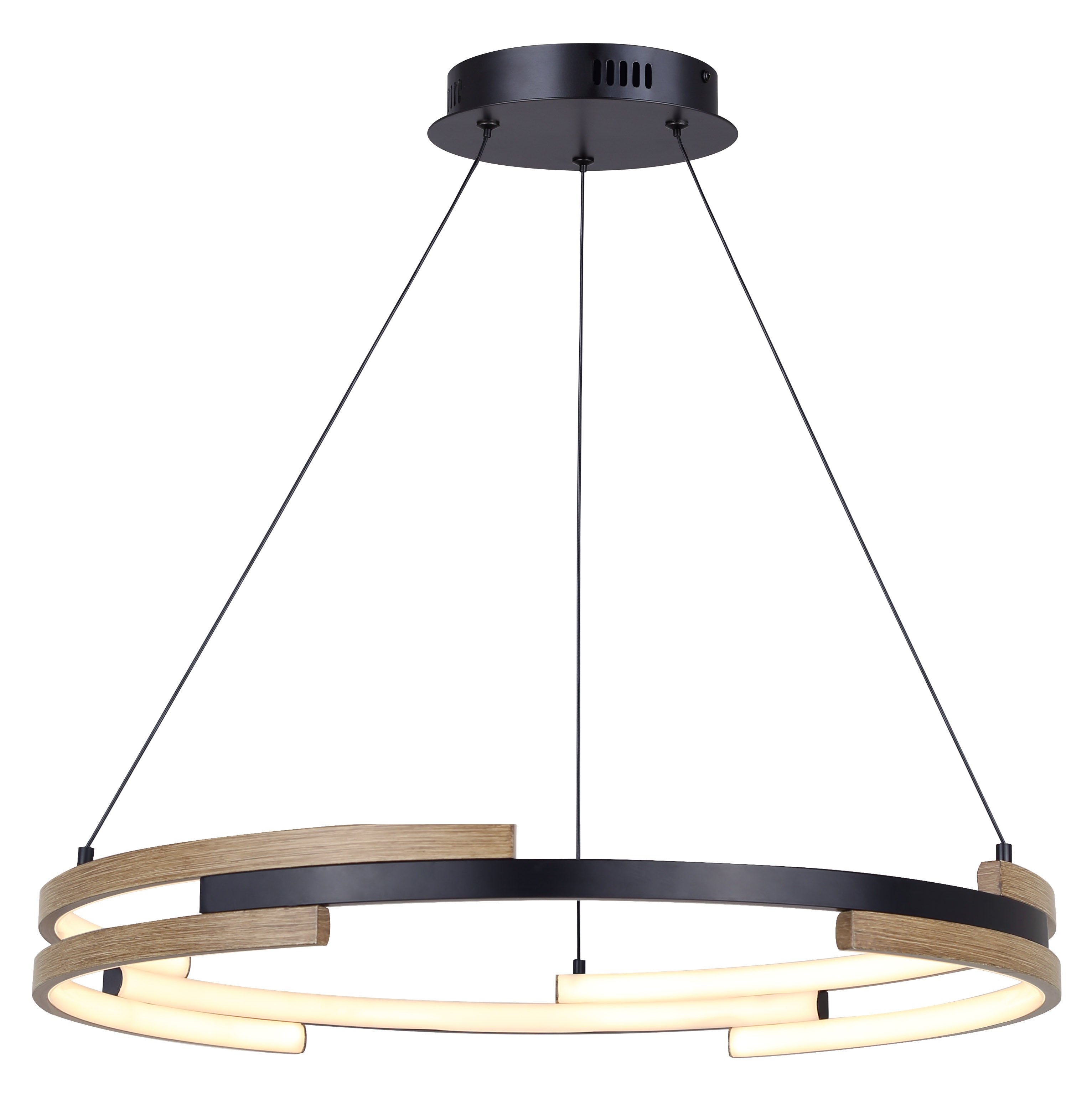 AZRIA Chandelier Noir, Brun - LCH283A24BKB | CANARM