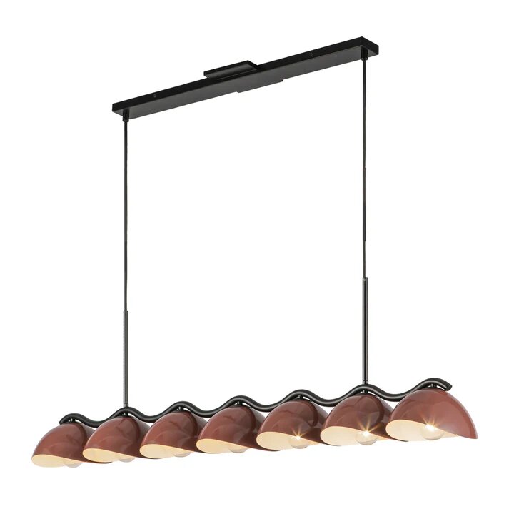 ATLAS Luminaire suspendu Noir, Rouge - LP57642-BK/BGD | KUZCO