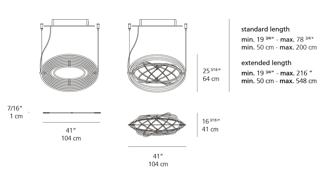 Suspension | Copernico — Susp Led 31W 30K Grey 3000 K