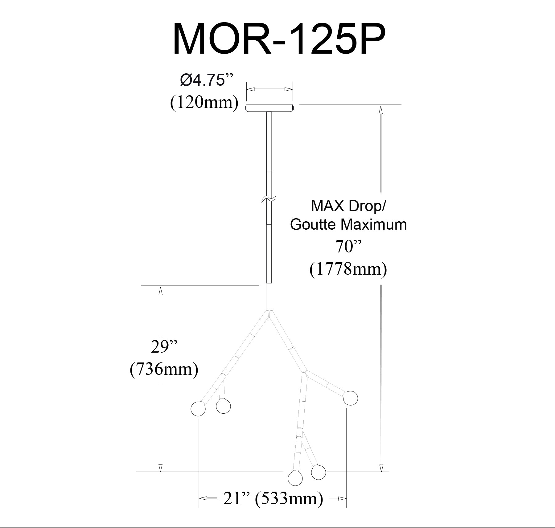 Luminaire suspendu | MORGAN — 8 po