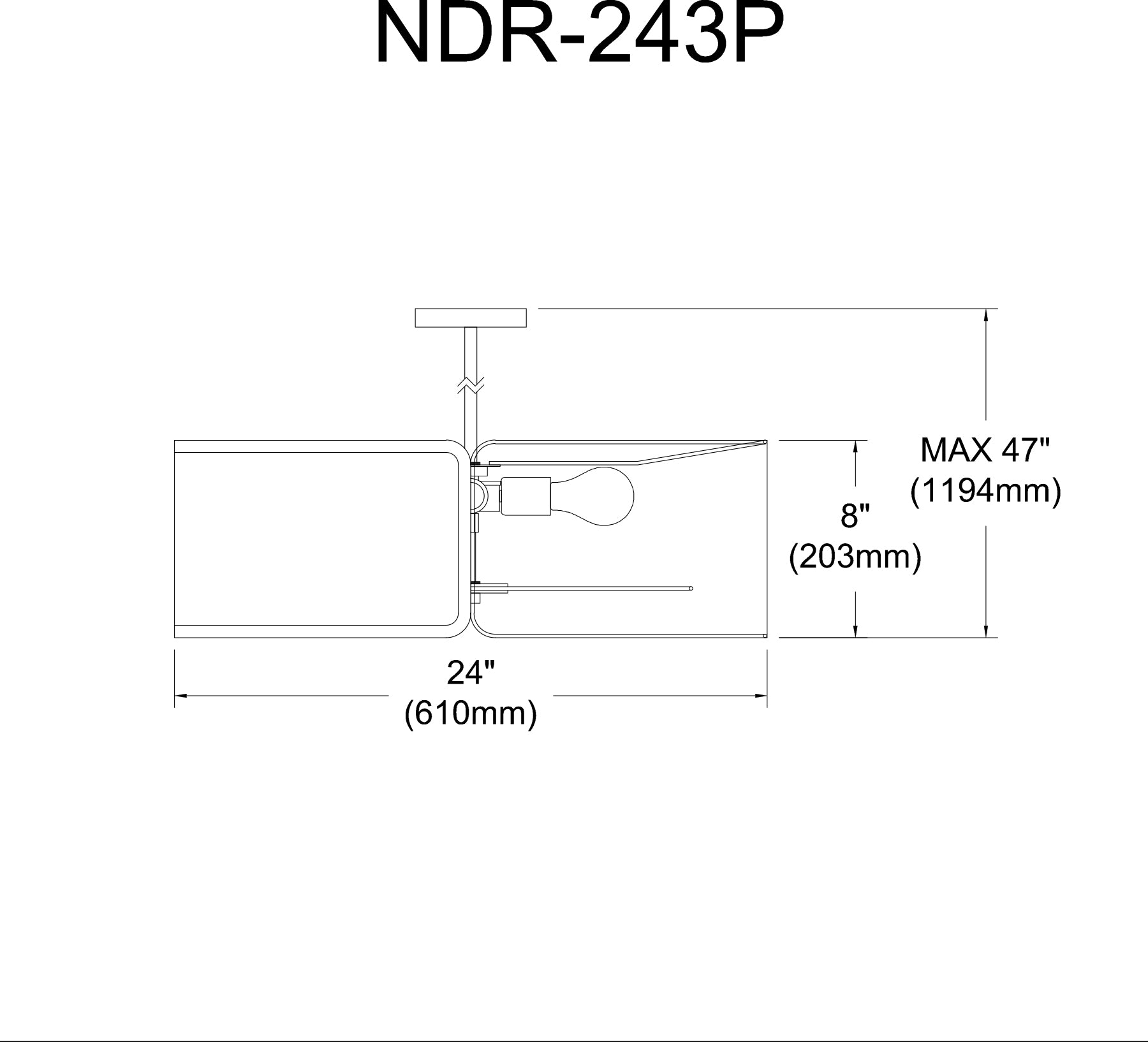 Luminaire suspendu Blanc | NOTCHED DRUM — 24 po