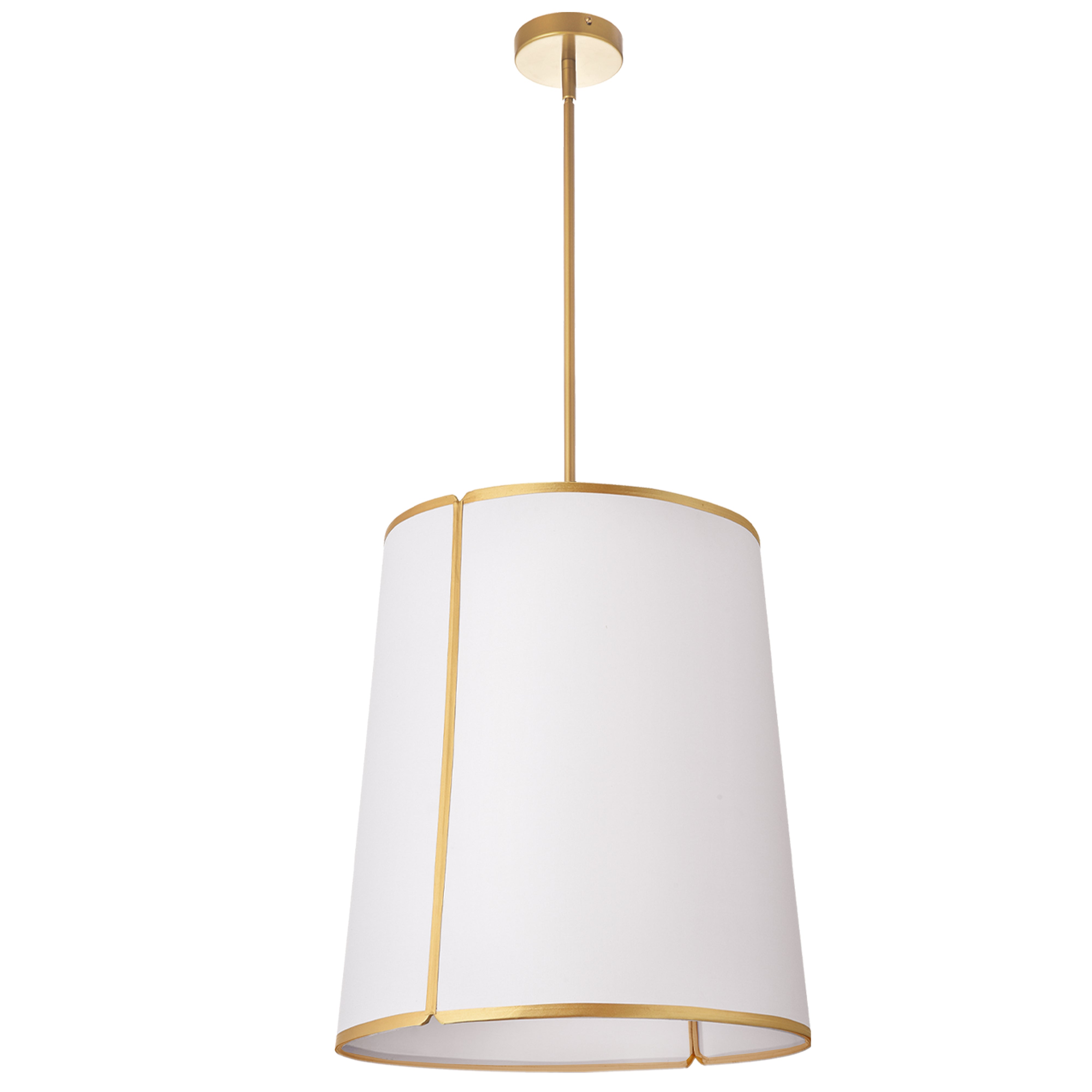 NOTCHED DRUM Pendant White - NDR-183P-GLD-WH | DAINOLITE
