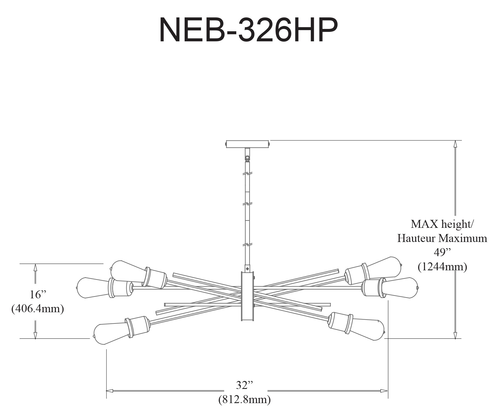 Luminaire suspendu | NEBRASKA — 32 po