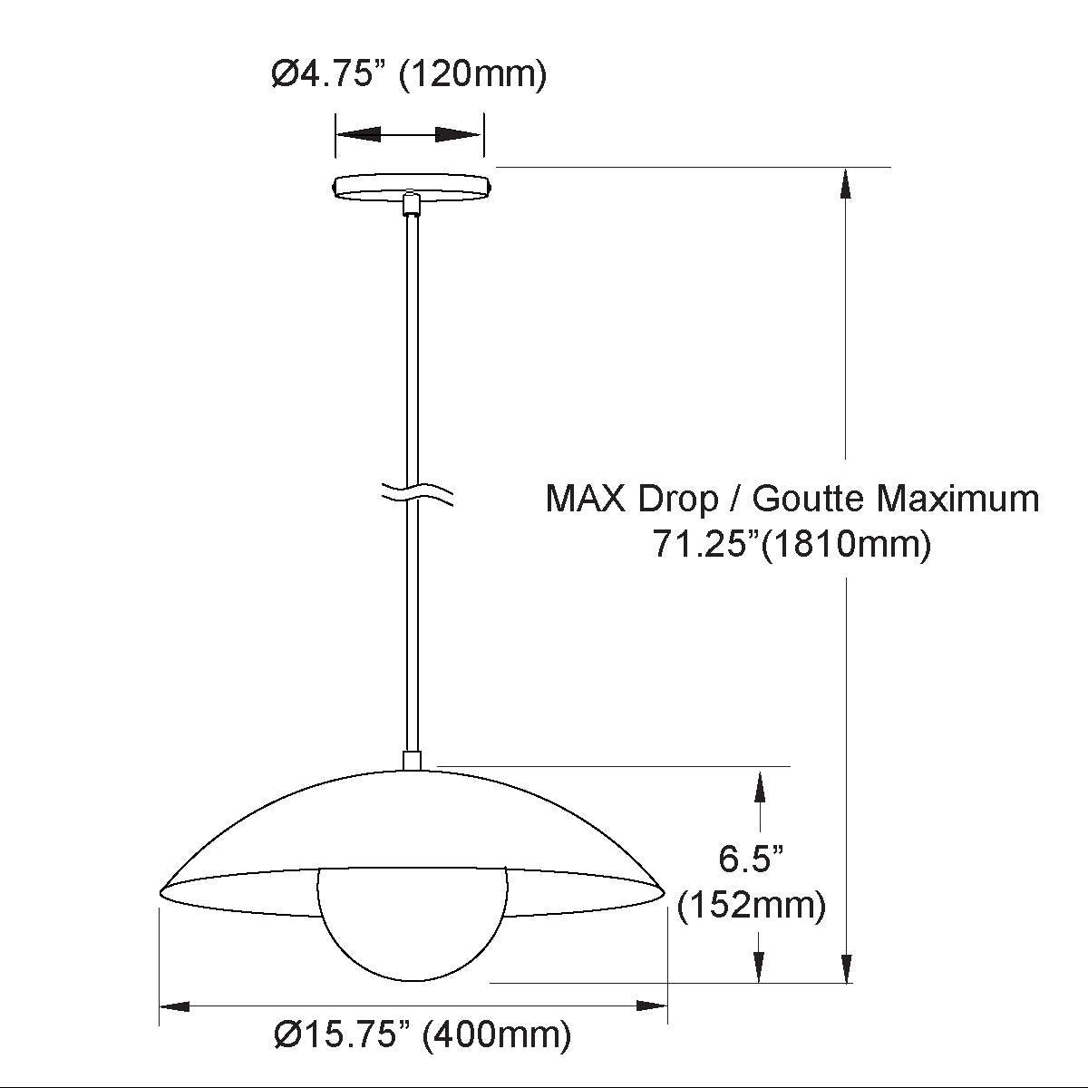 Luminaire suspendu Noir mat | OLIVIA