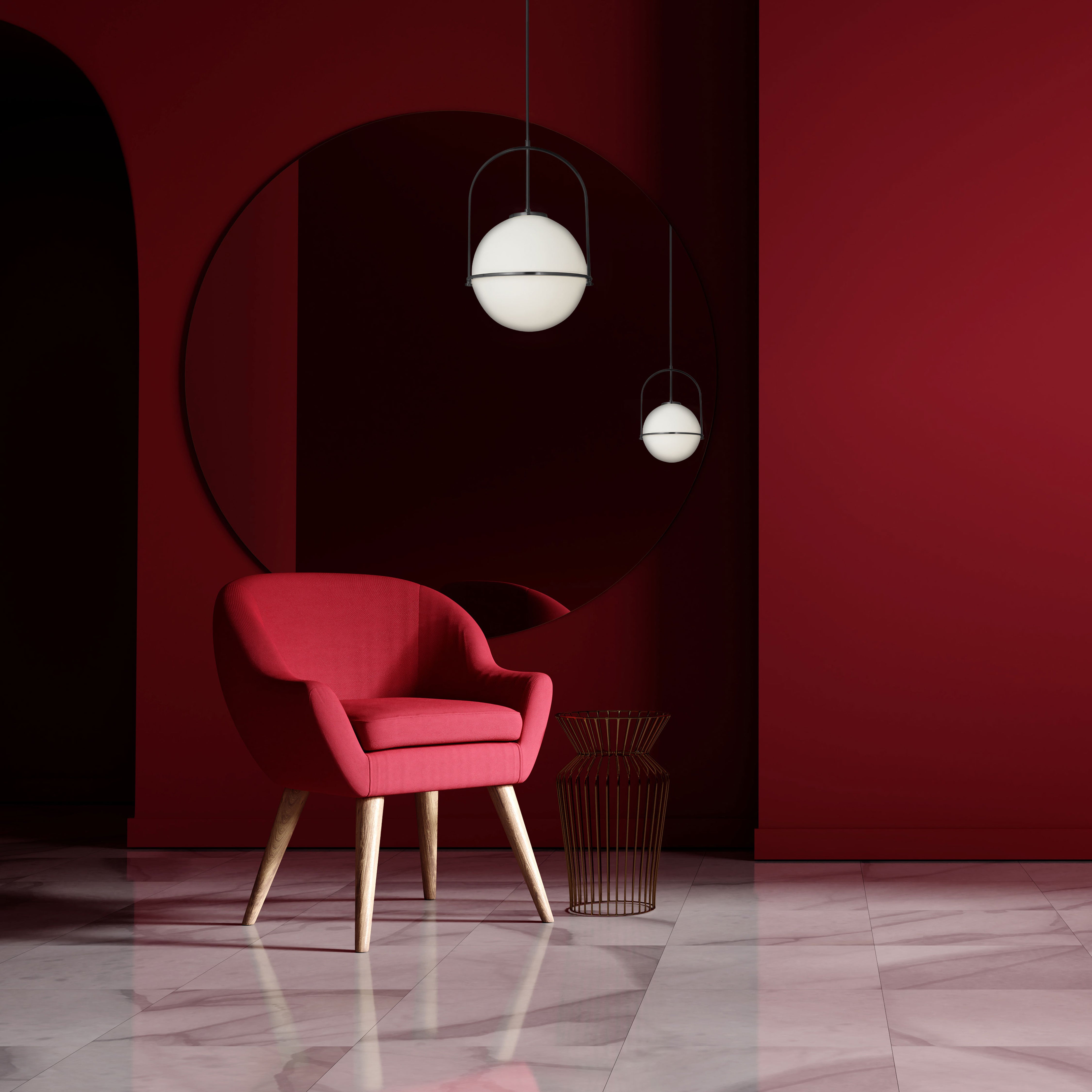 Luminaire suspendu Laiton vieilli | PAOLA