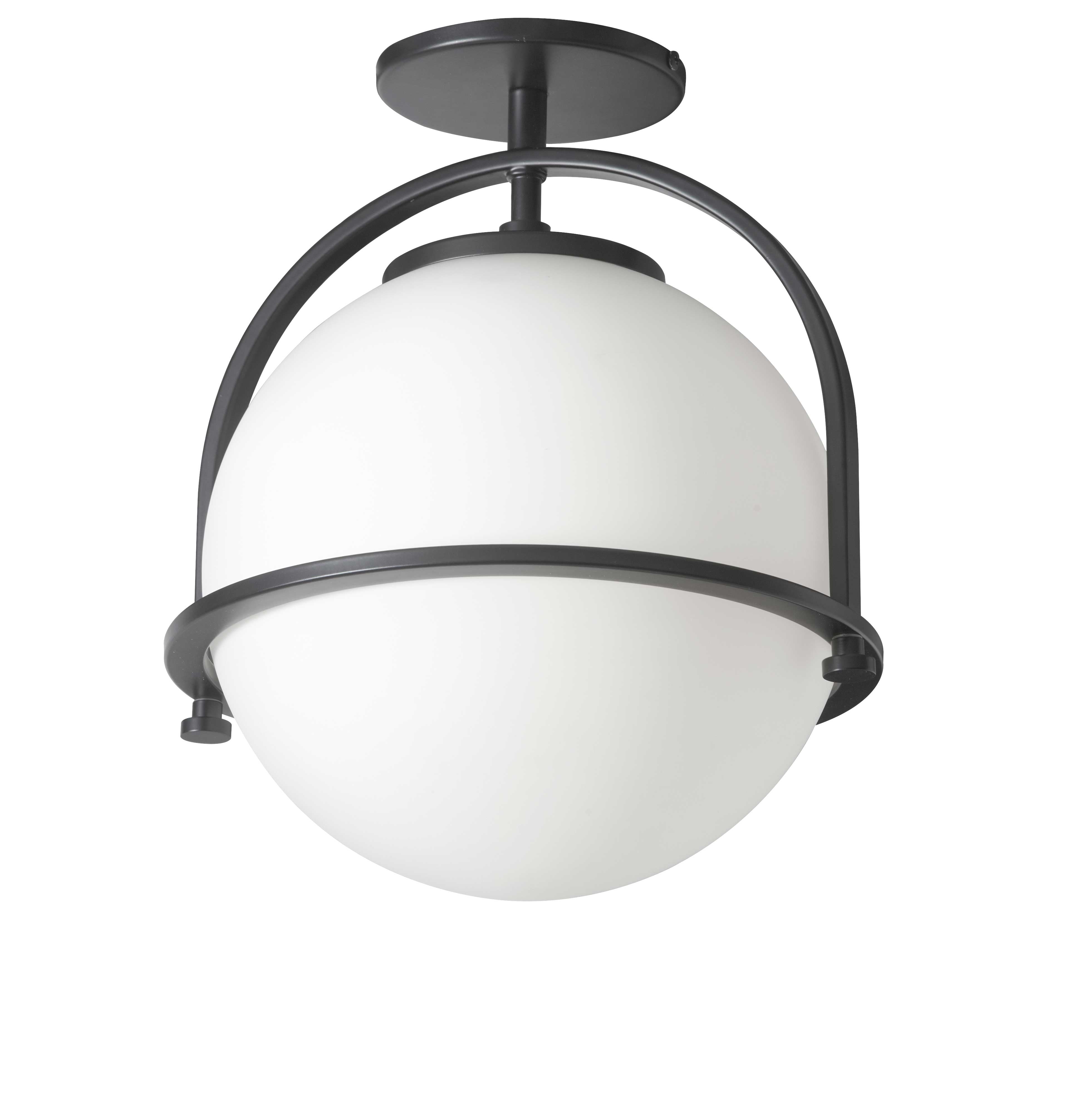 PAOLA Semi-Flush mount Black - PAO-121SF-MB | DAINOLITE