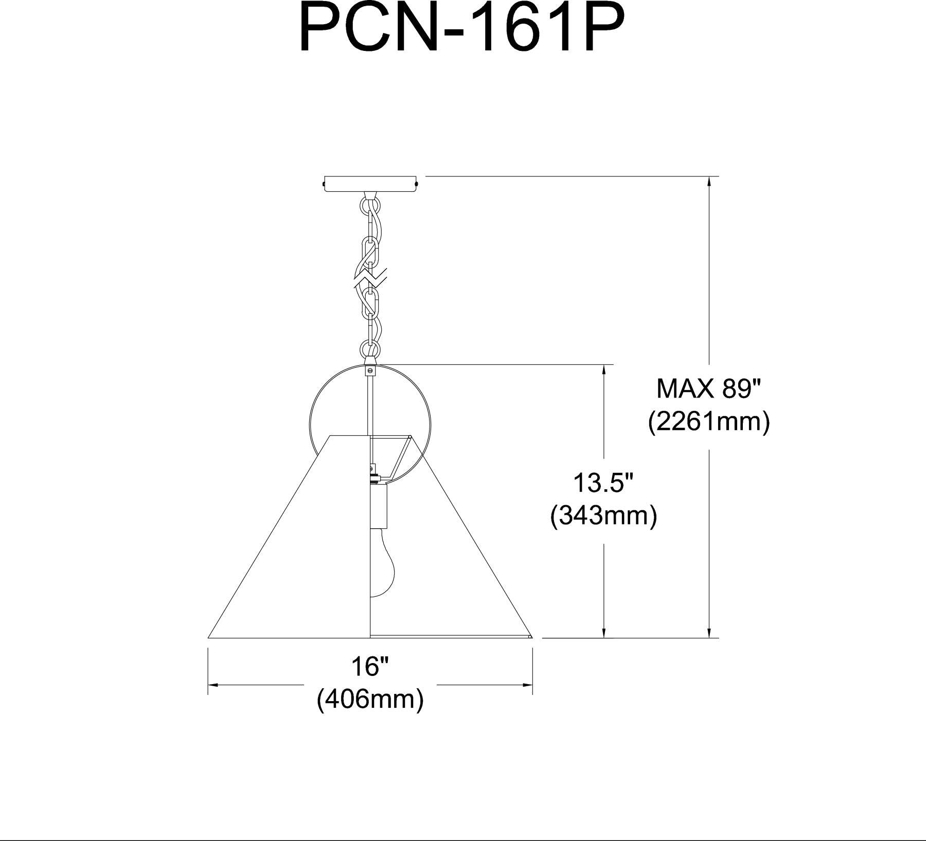Luminaire suspendu | PRINCETON — 16 po