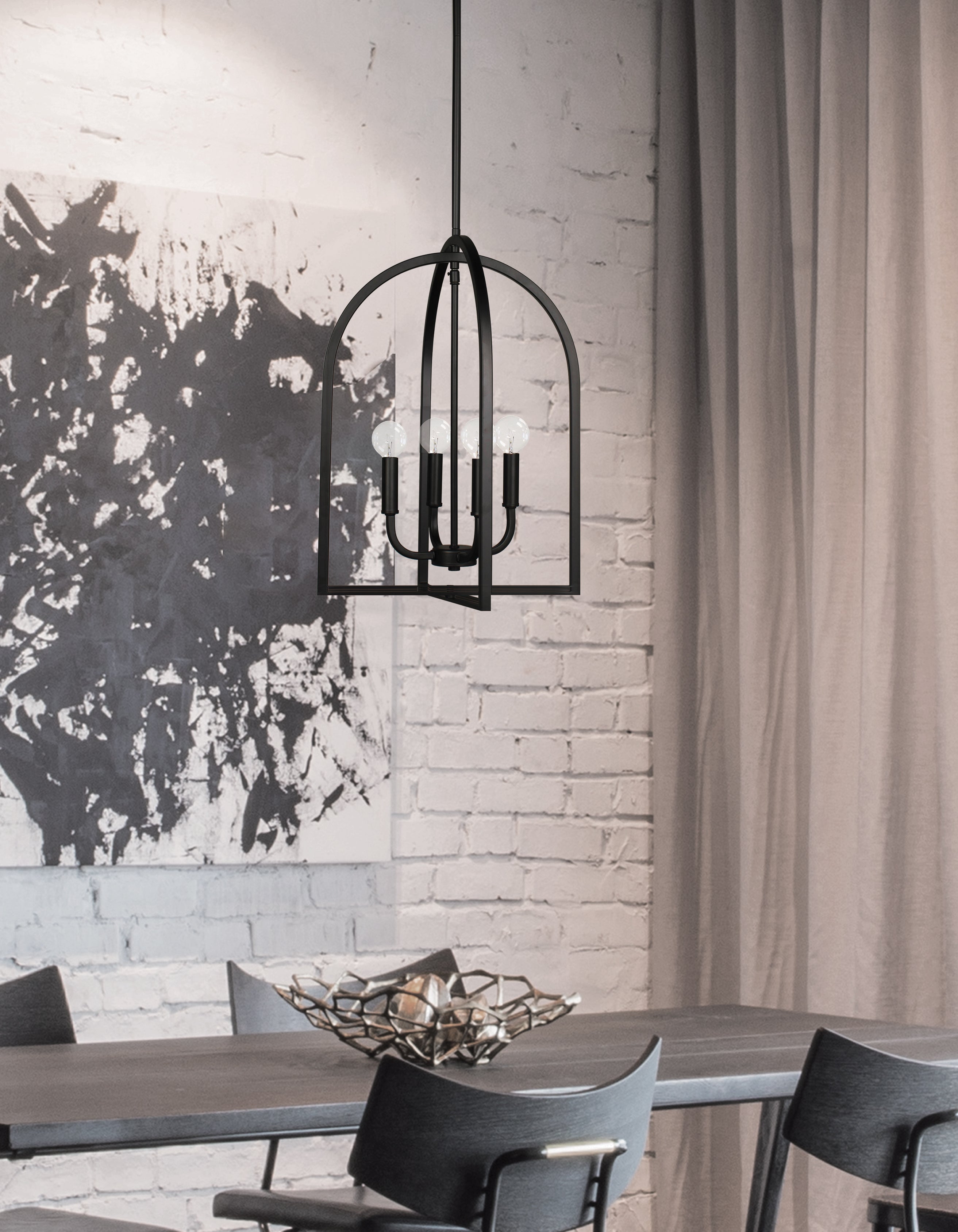 Luminaire suspendu Noir | PAMELA — 16 po