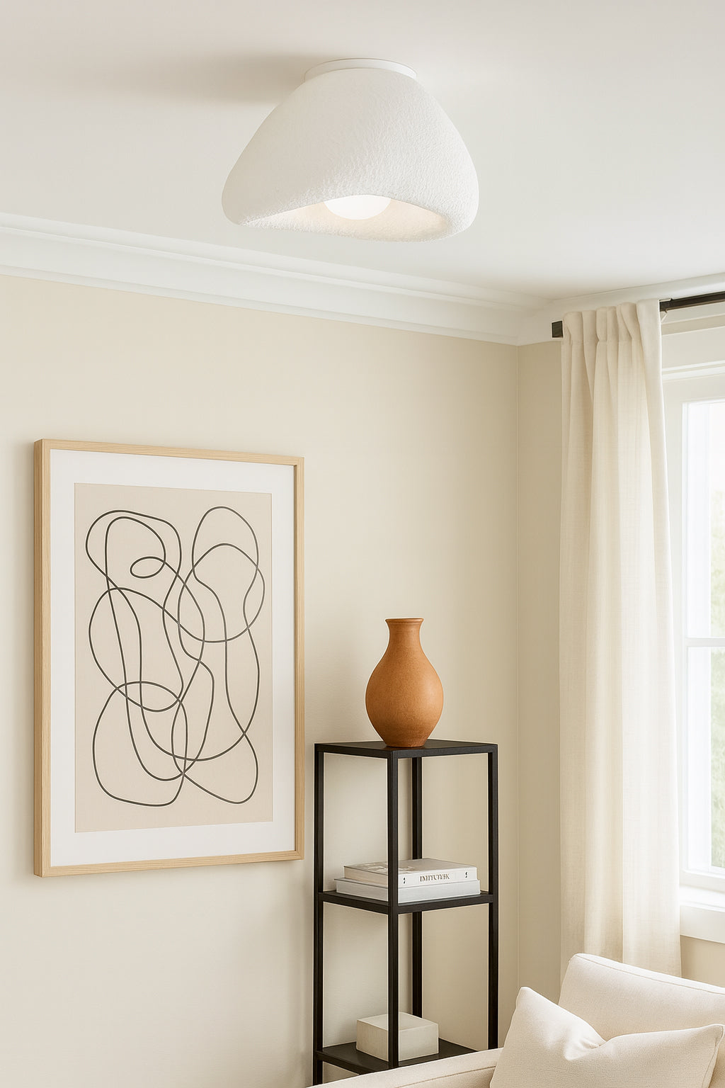 Plafonnier Blanc | PILAR — 16 po