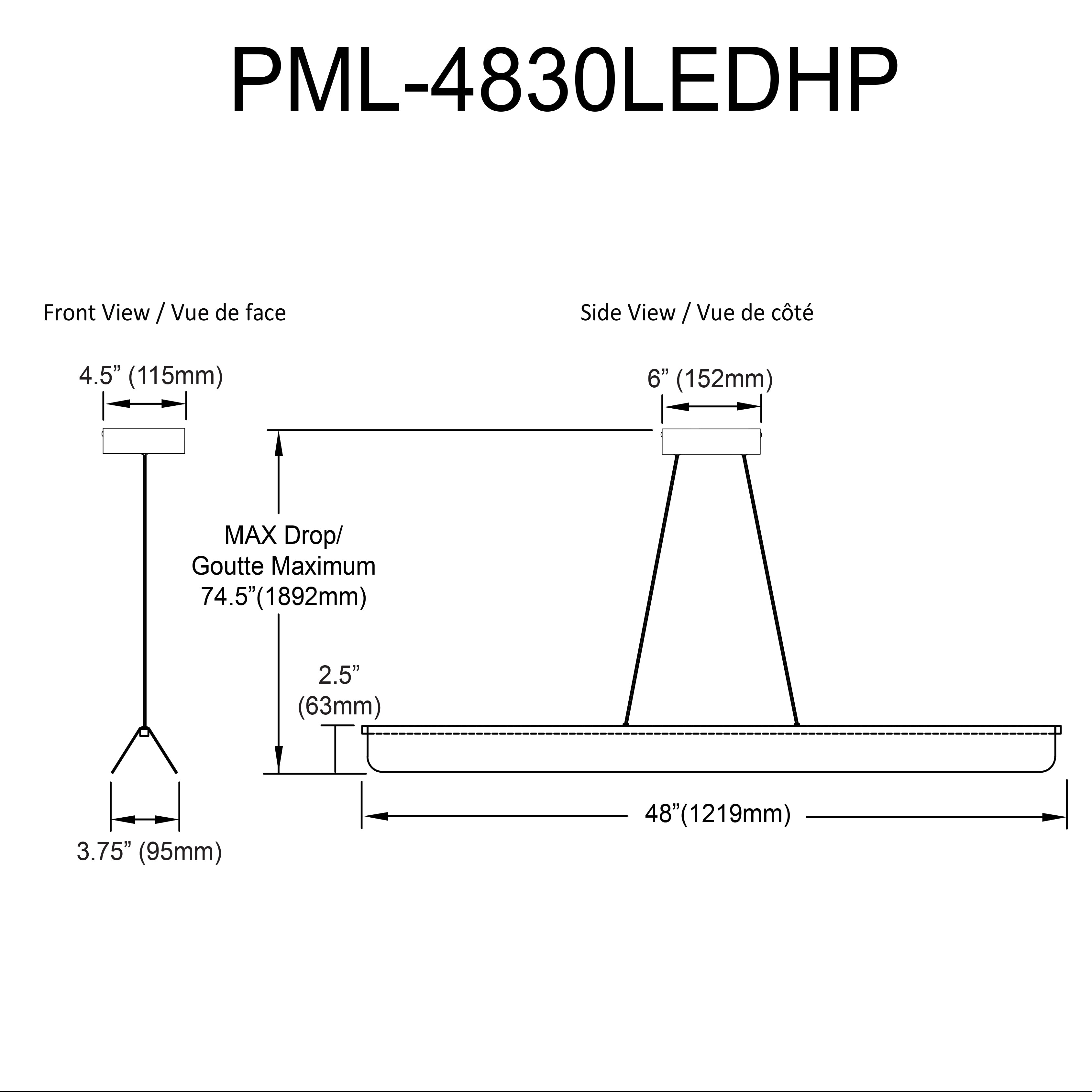 Luminaire suspendu Noir mat | PAMELYN
