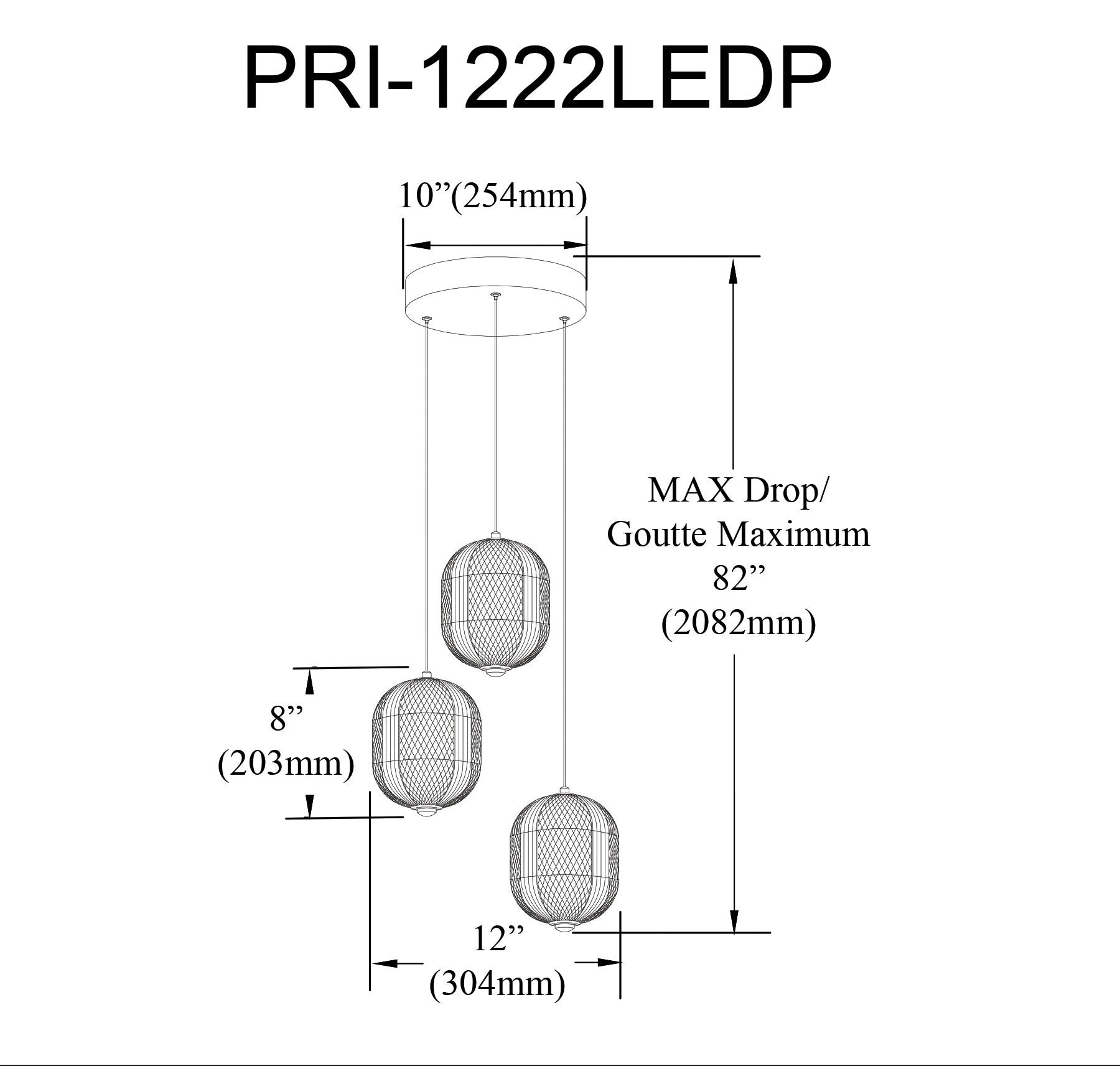 Luminaire suspendu | PERI — 12 po