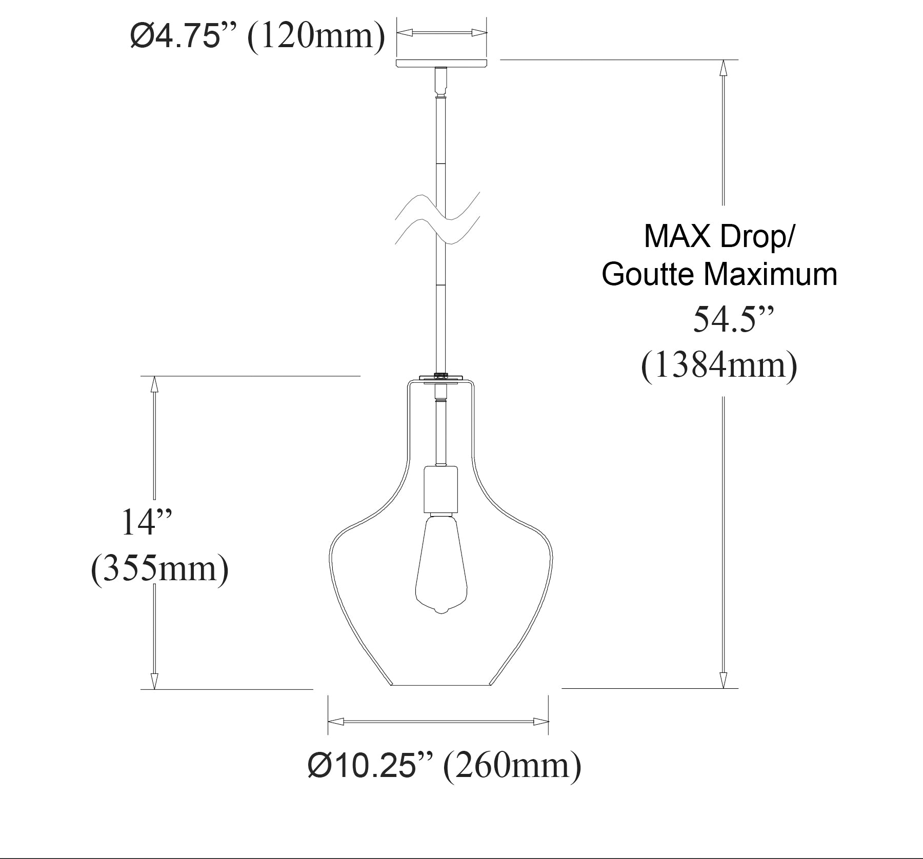 Luminaire suspendu Transparent | PETALITE