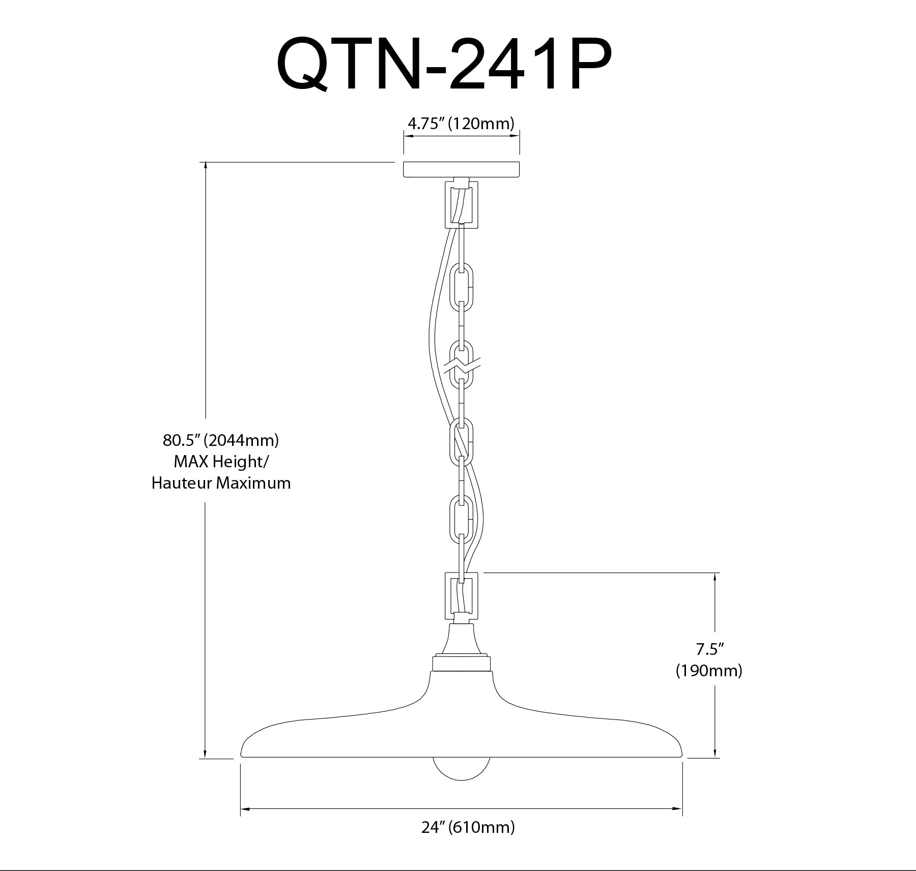 Luminaire suspendu Noir mat | QUENTIN
