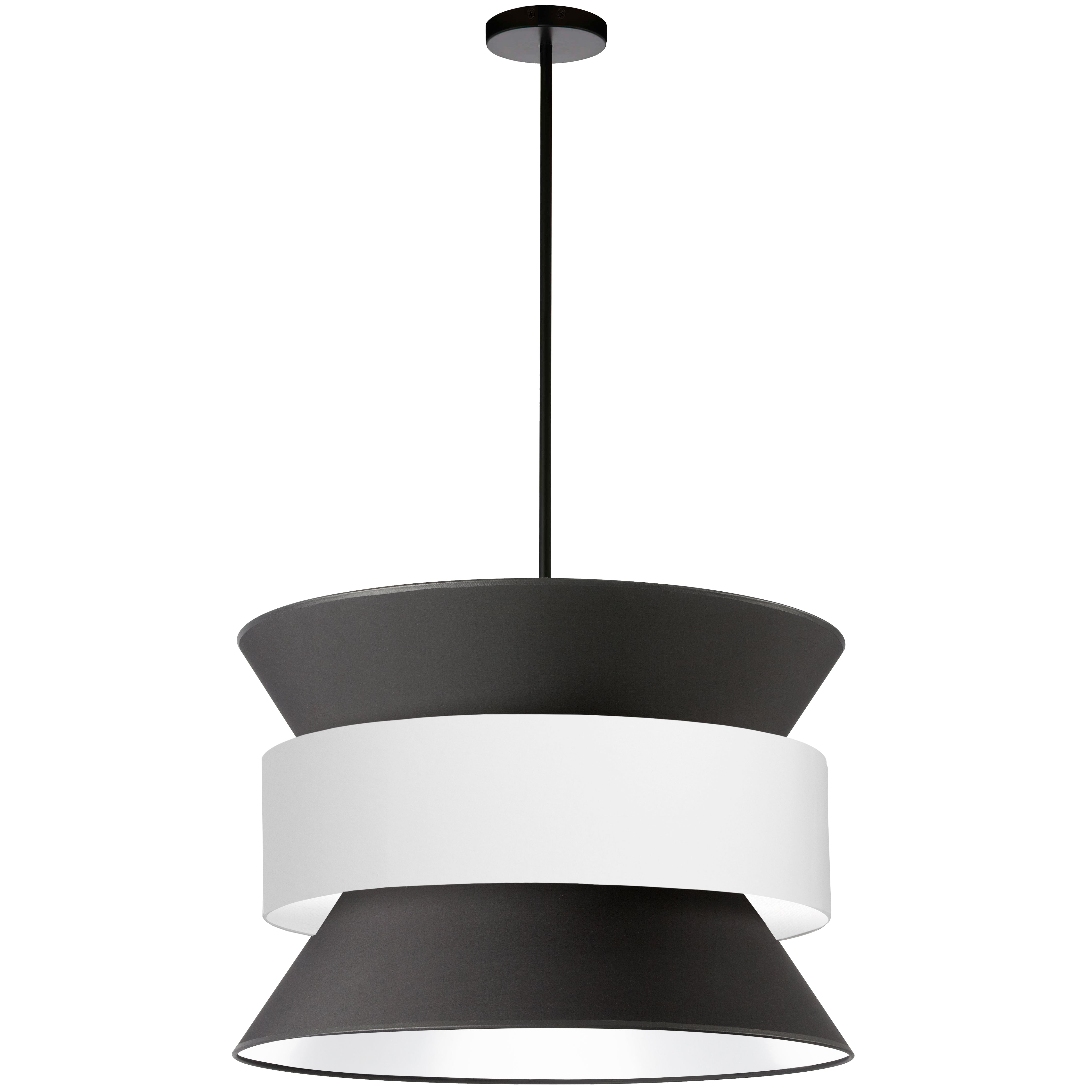 QUESTA Suspension Noir - QUA-244P-BK-WH | DAINOLITE