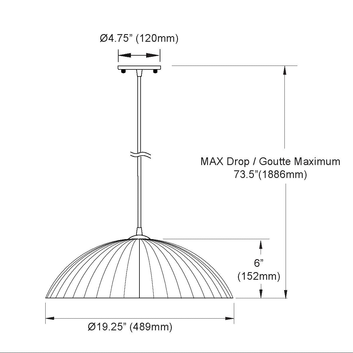 Luminaire suspendu Blanc mat | RAIN