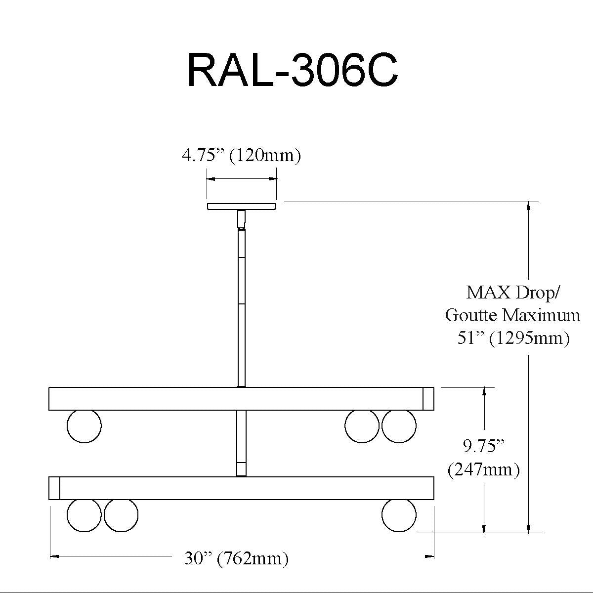 Luminaire suspendu | RALEIGH — 30 po