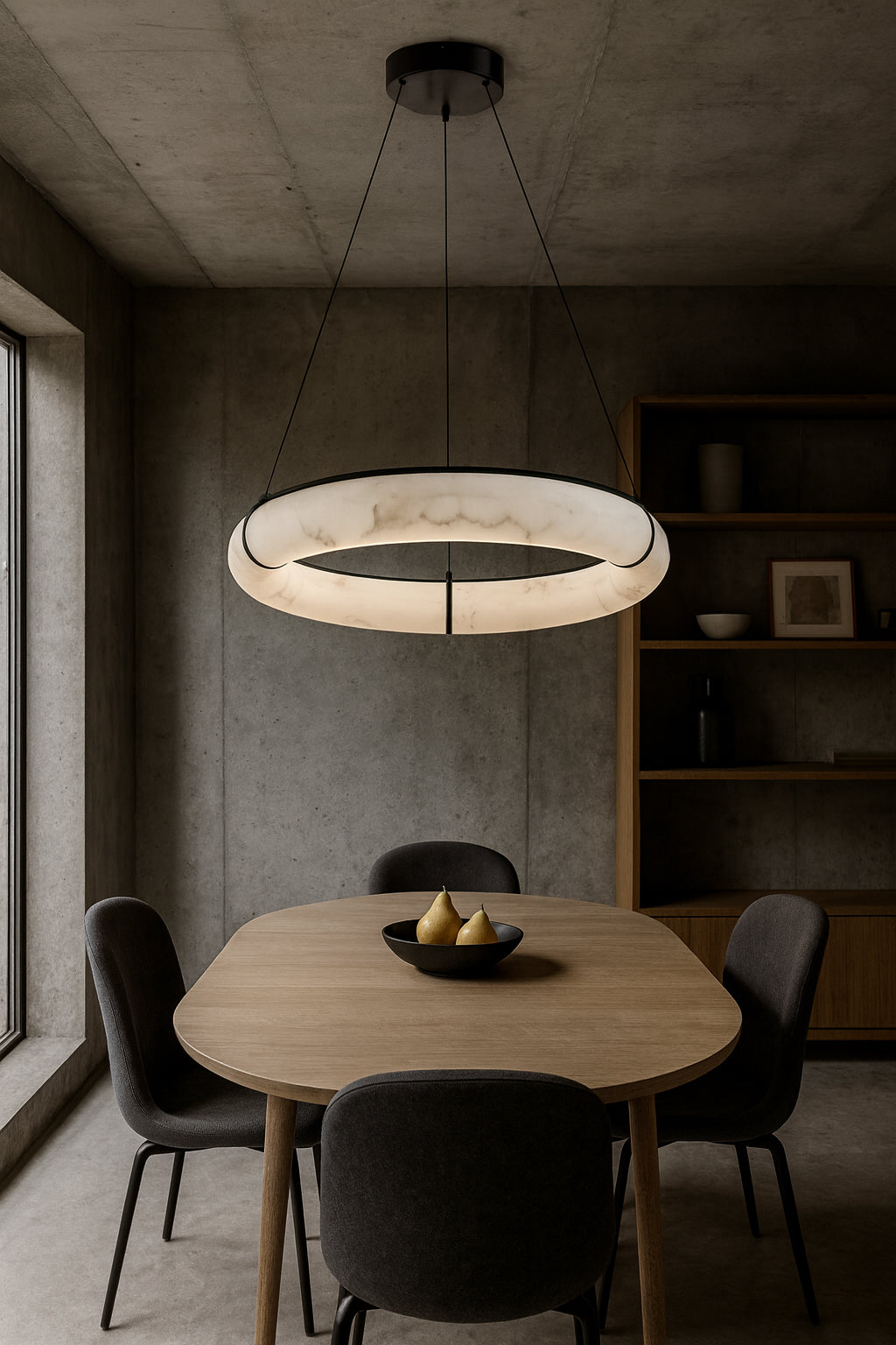 Luminaire suspendu Albâtre synthétique | REUBEN