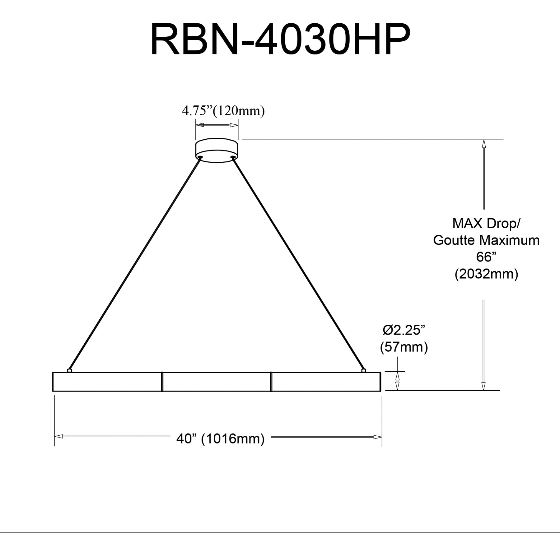 Luminaire suspendu | REUBEN — 41 po