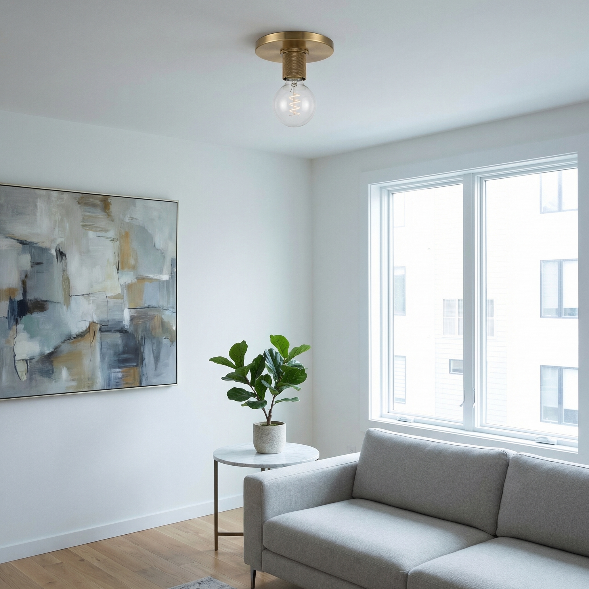 Plafonnier Laiton vieilli | ROSWELL