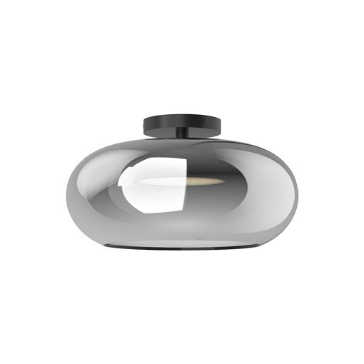 TRINITY Semi-Flush mount Black INTEGRATED LED - SF62014-BK/CH | KUZCO
