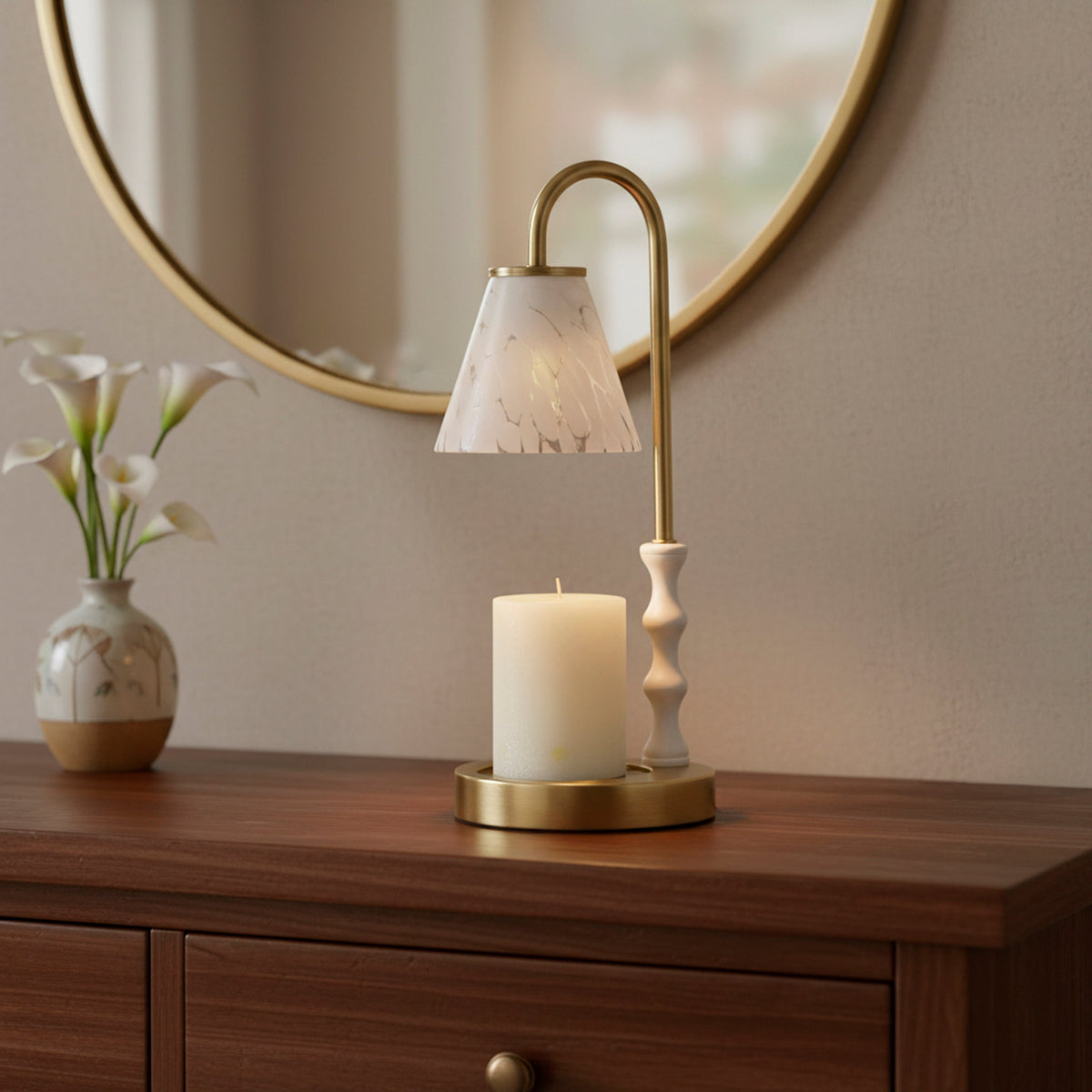 Lampe chauffe-bougie | Eloise — Adesso