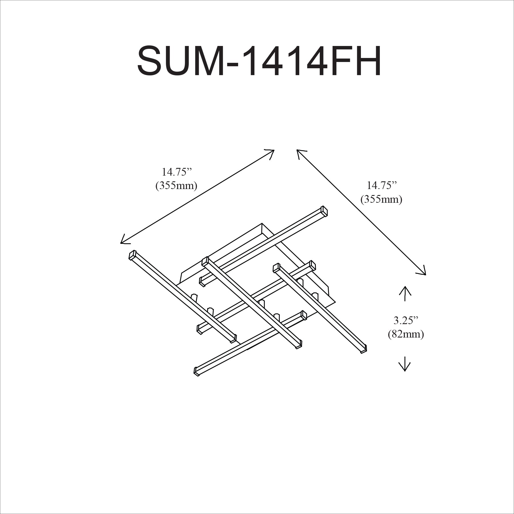 Plafonnier Chrome poli | SUMMIT