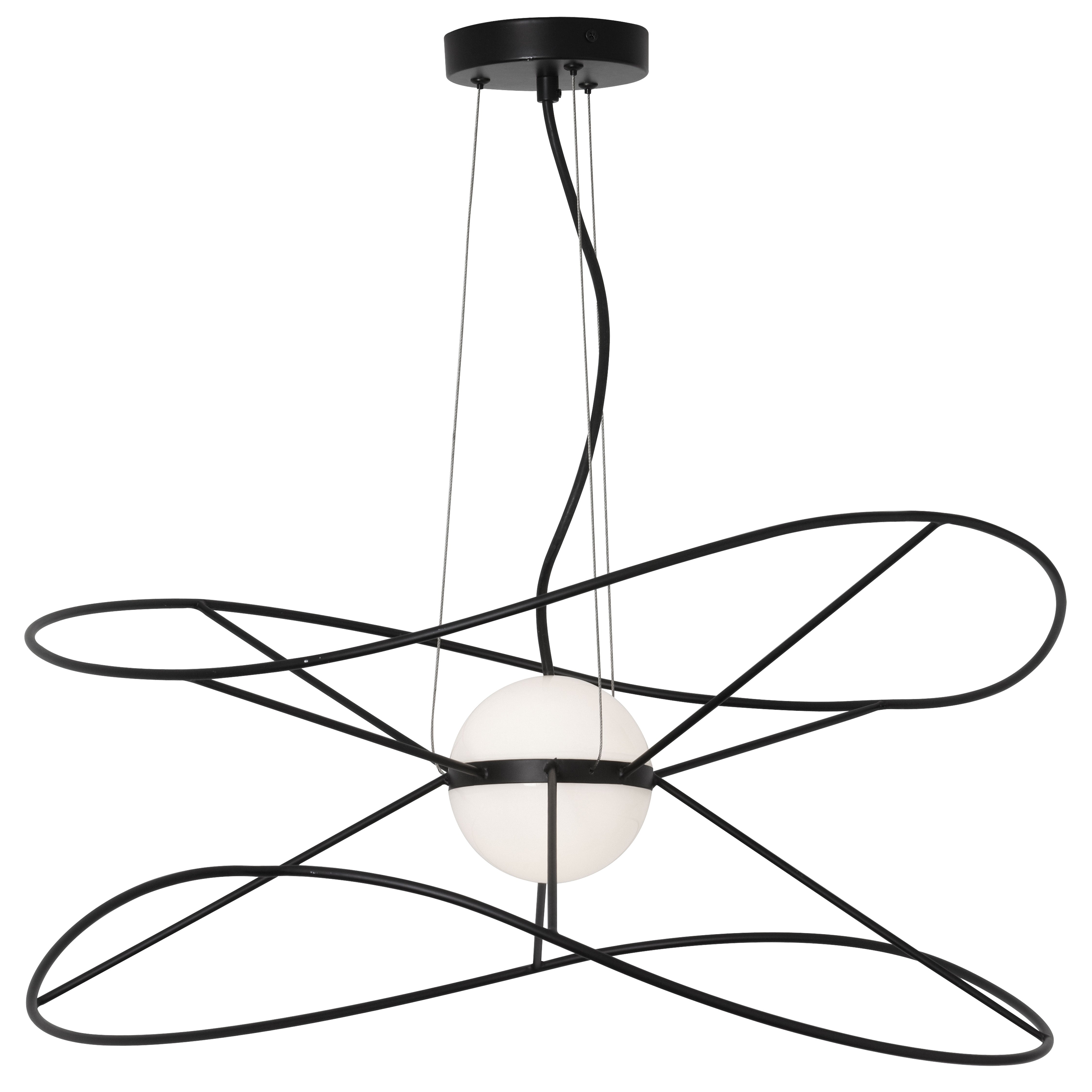 Luminaire suspendu Noir | SVETLANA — 24 po × 11 po (SVE-2512LEDP)