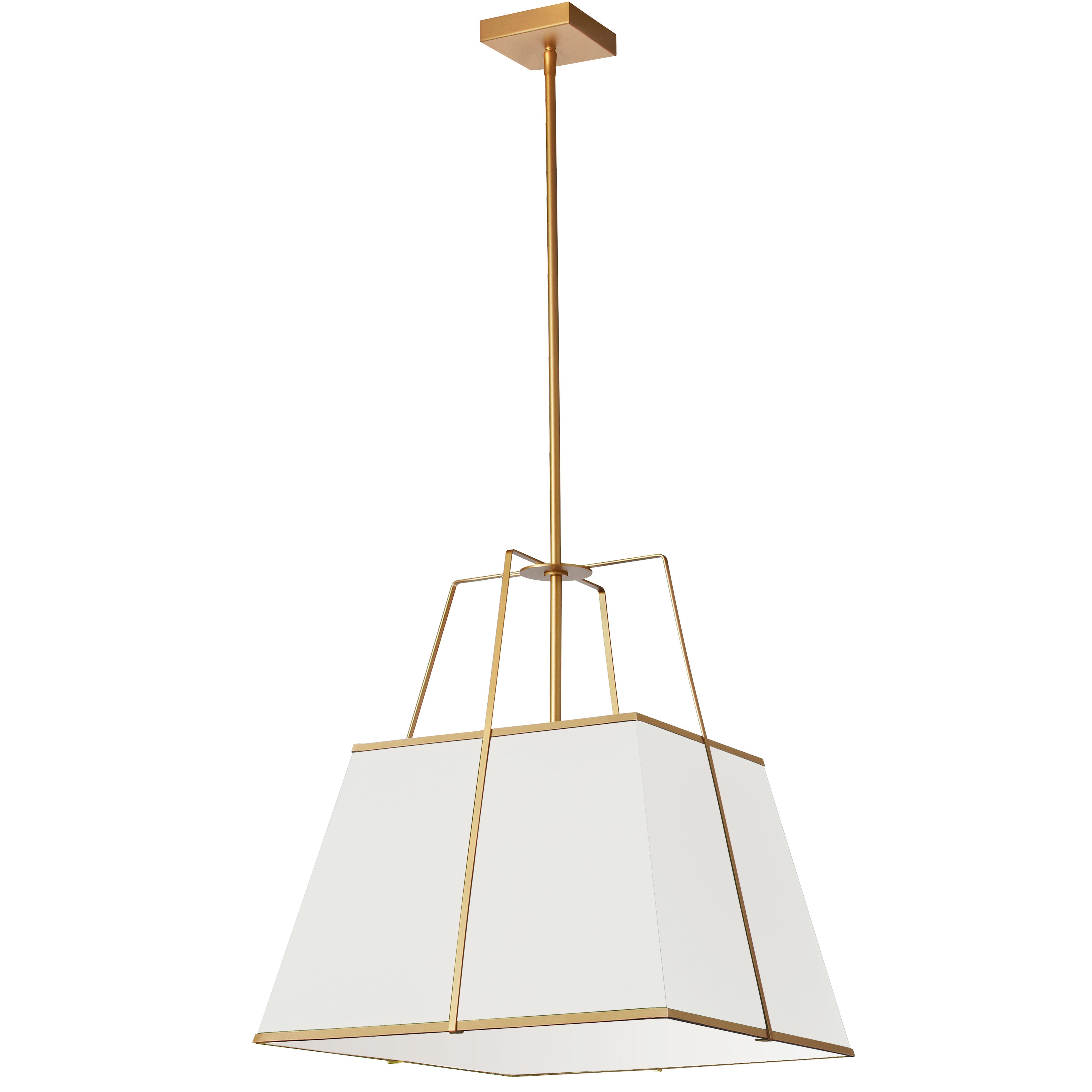 TRAPEZOID Suspension Blanc - TRA-181P-GLD-WH | DAINOLITE