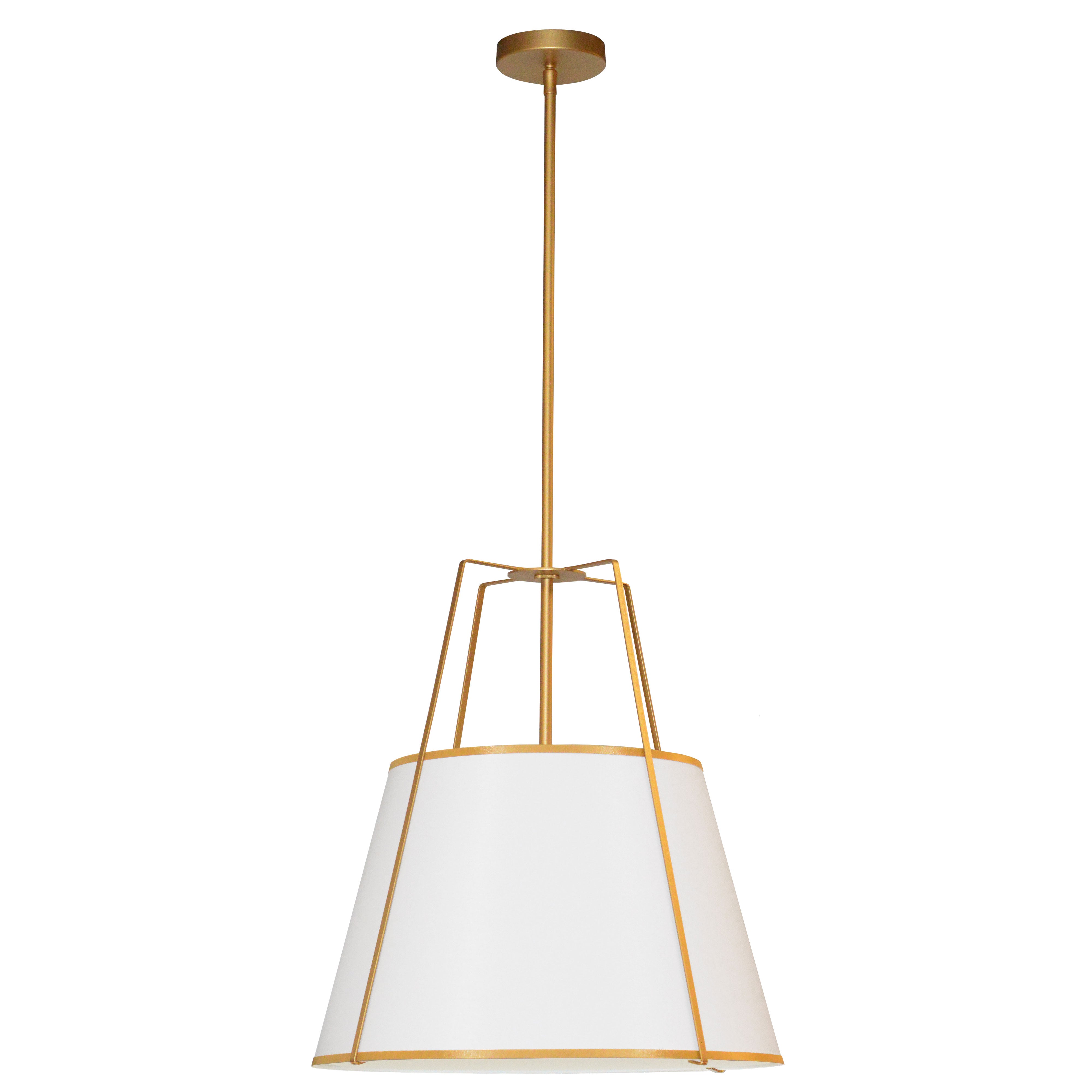 TRAPEZOID Suspension Blanc - TRA-331P-GLD-WH | DAINOLITE