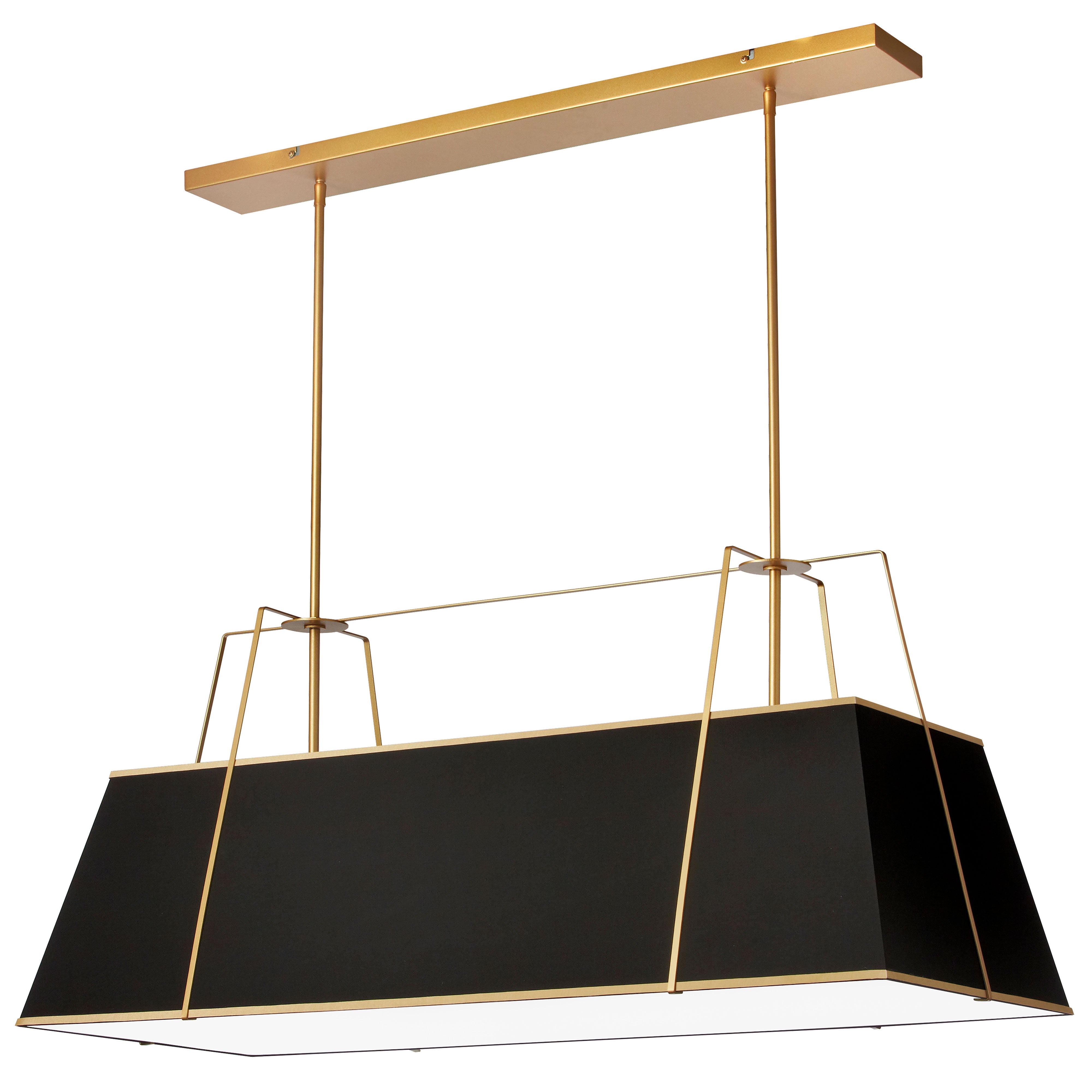TRAPEZOID Chandelier Noir - TRA-444HC-GLD-BK | DAINOLITE