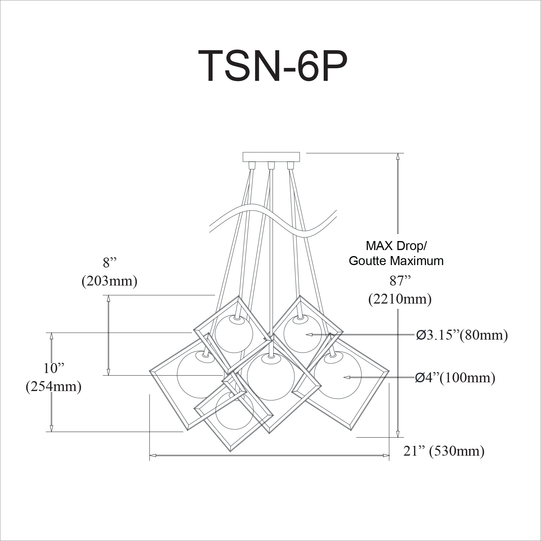 Luminaire suspendu Or | THOMSON