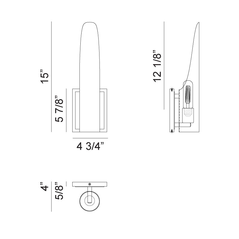 Applique murale | STYLUS - Noir