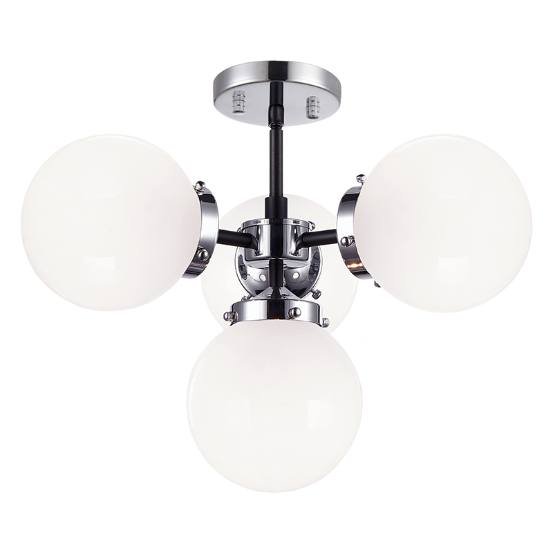 Luminaire suspendu | MARU - Chrome — Abat-jour ouvert