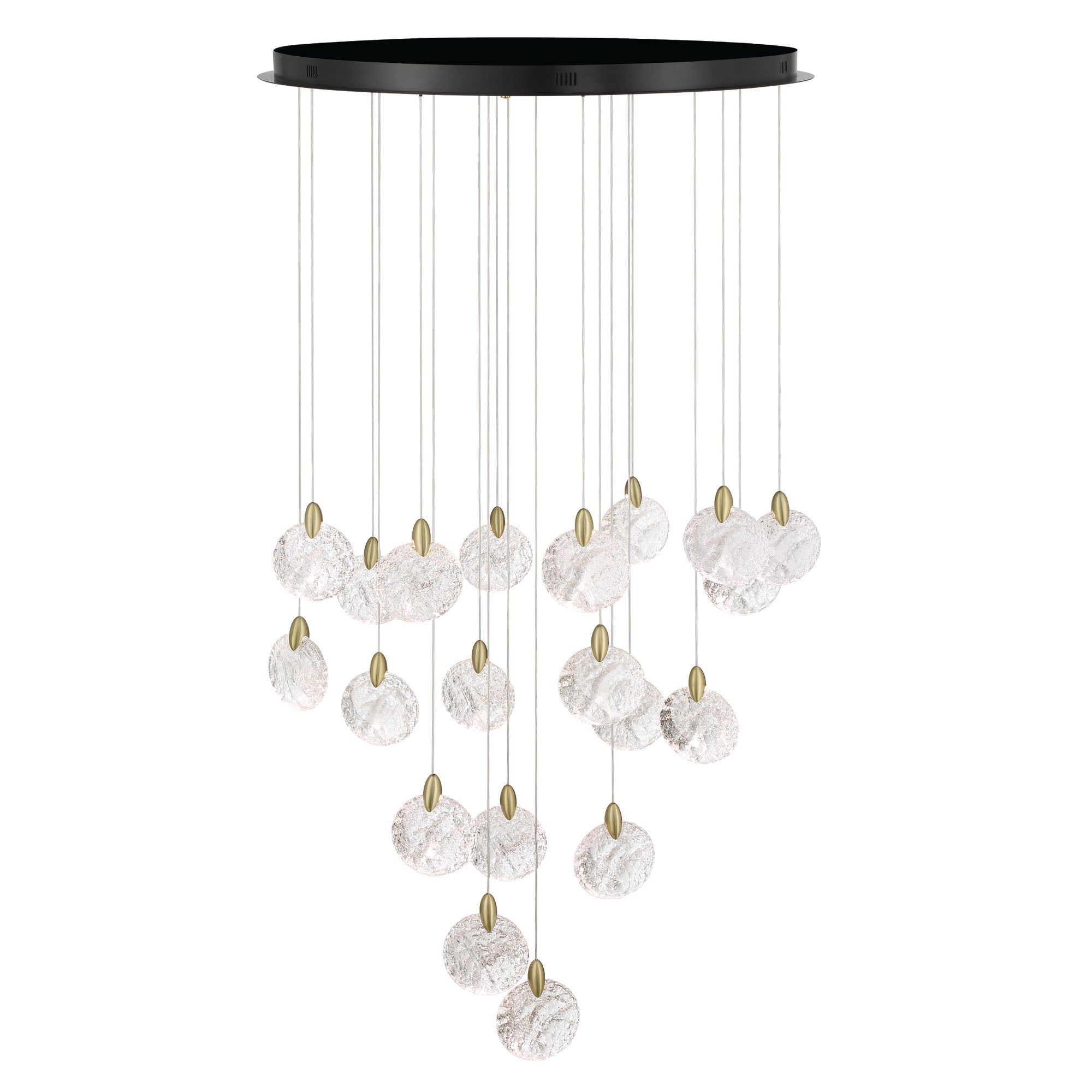 Luminaire suspendu Laiton satiné et noir | SNOWFLAKE