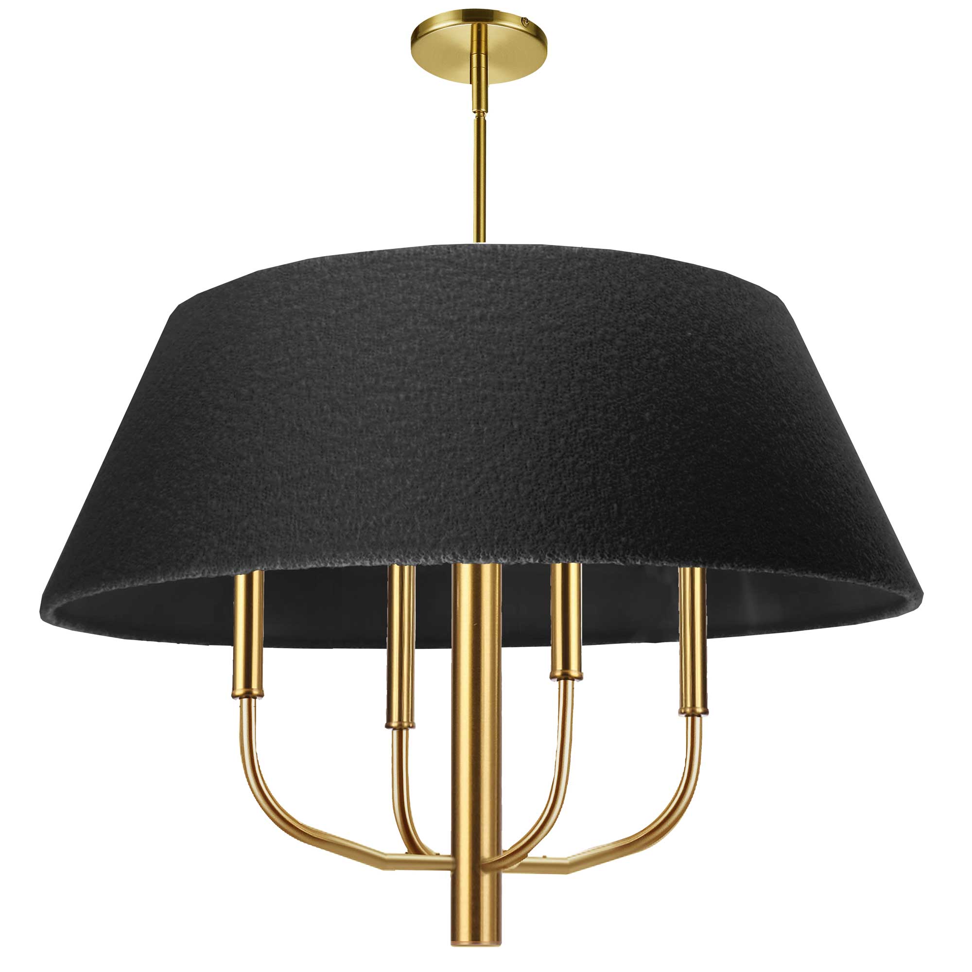 Luminaire suspendu Laiton vieilli et noir | DALIA