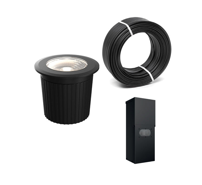 Luminaire paysager extérieur GRD2-CC-BK + LCBL-50-16 + LTR-300-BK