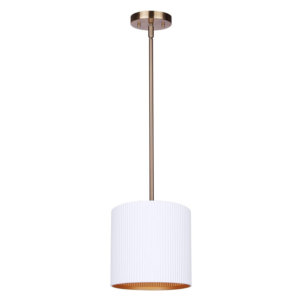 Luminaire suspendu Blanc mat et or peint | REXTON