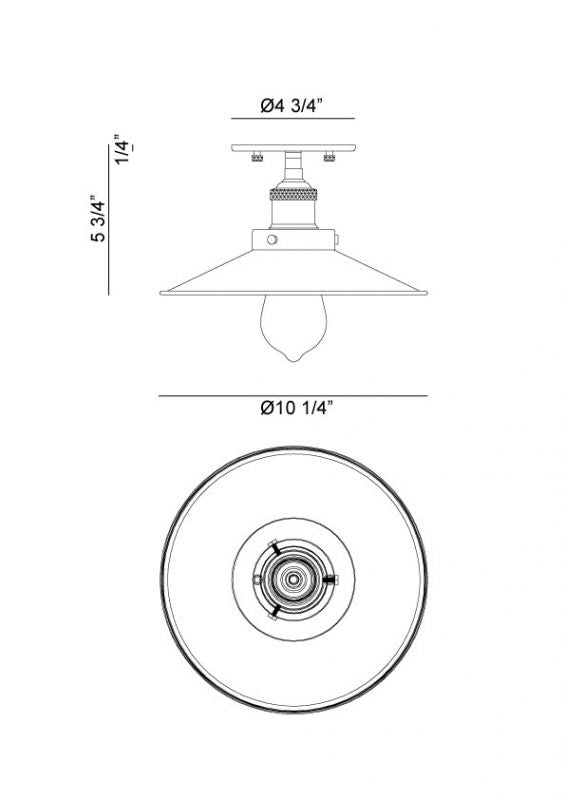 Plafonnier 1 lumière | BULSTRODE'S WORKSHOP
