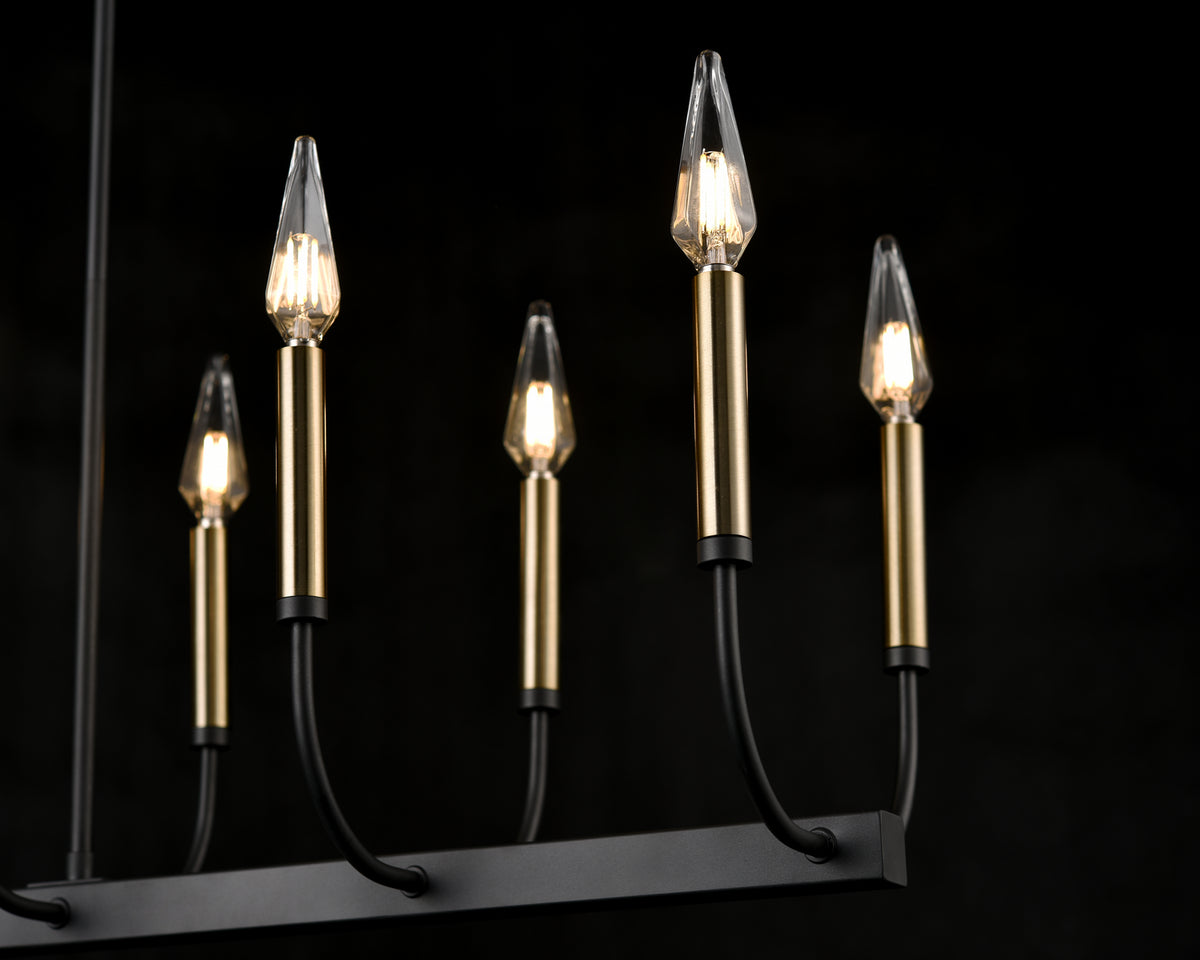 Suspension linéaire 12 lumières | Olivia