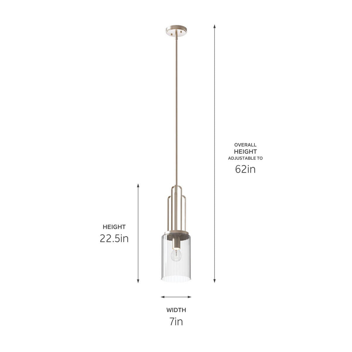 Mini-suspension 1 lumière | Kimrose